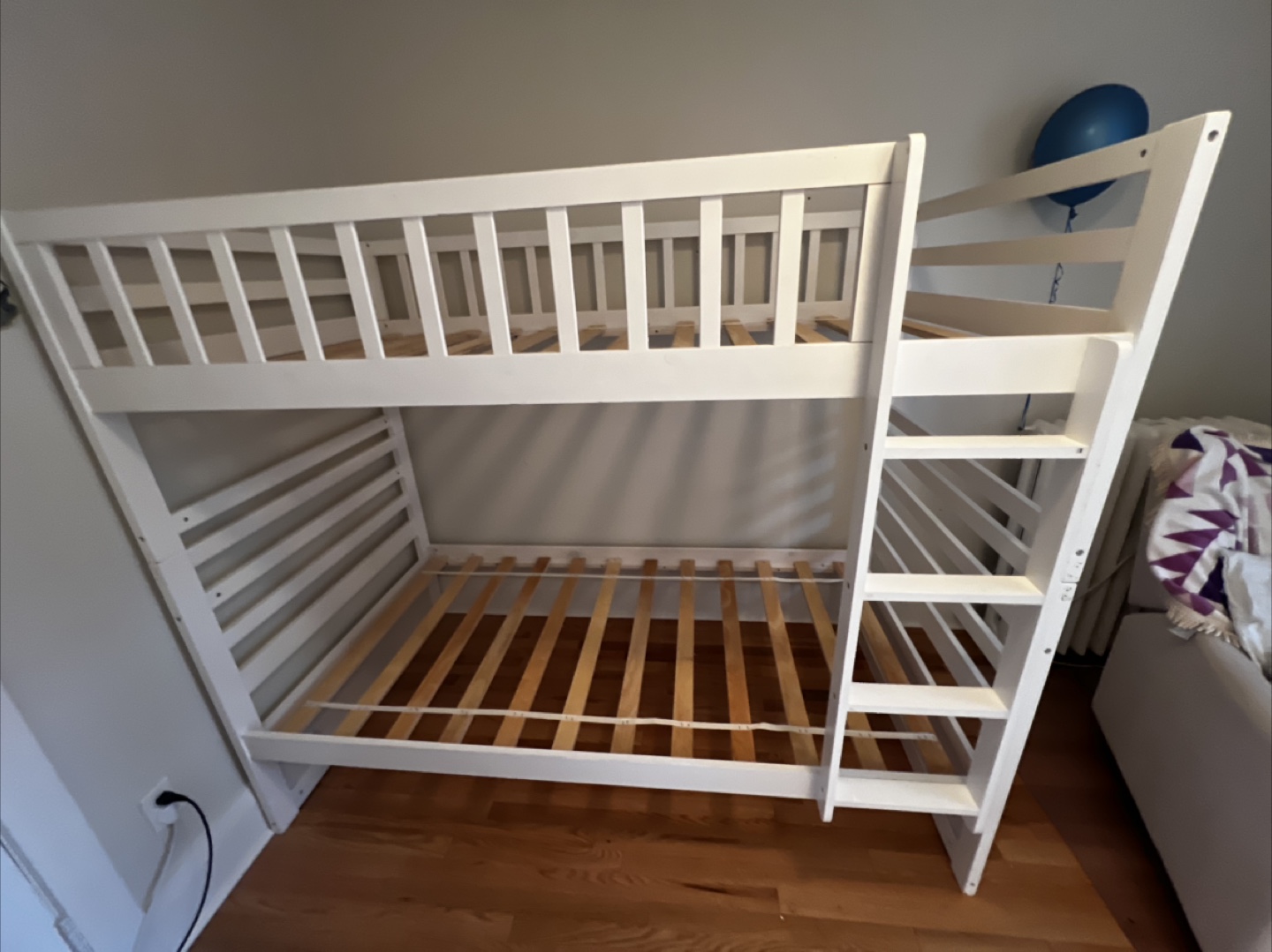 White Twin over Twin Bunk Bed with Trundle - photo 3