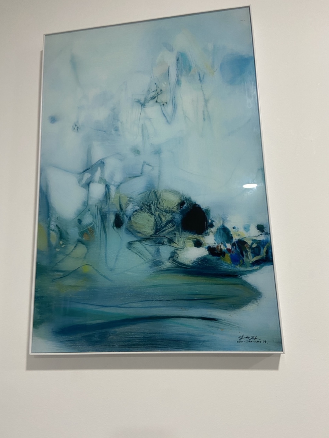 Set of three abstract landscape paintings - photo 2
