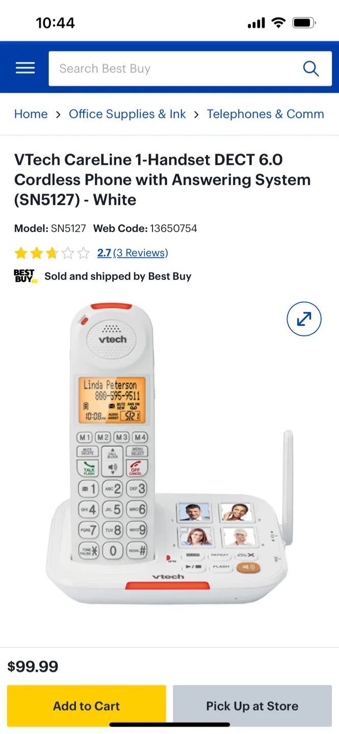 Telephone Answering System with Big Buttons and Display image indicator(4)