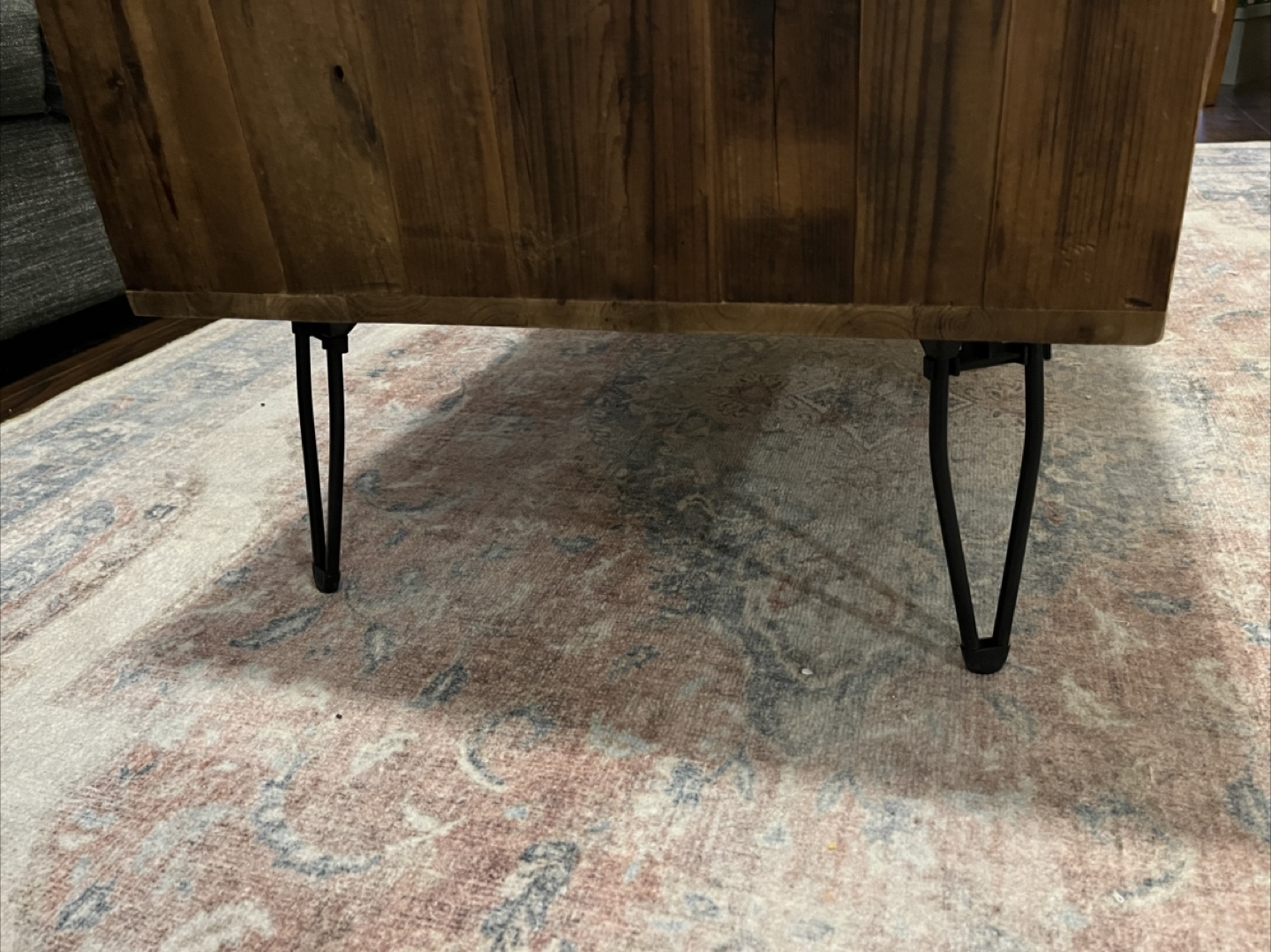 Reclaimed Wood Coffee Table with Open Shelving - photo 3