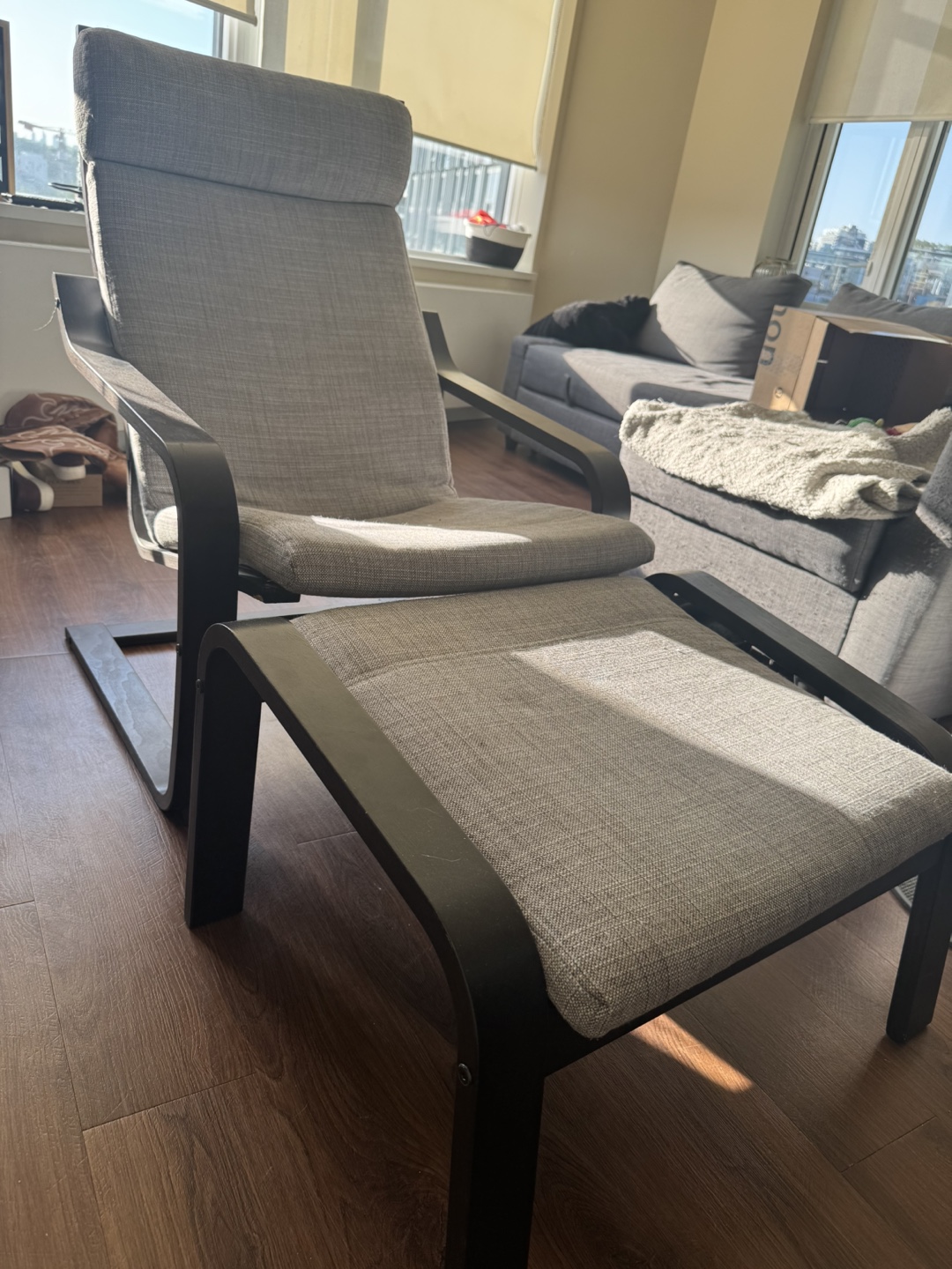 IKEA STRANDMON Wing Chair with Ottoman - photo 2