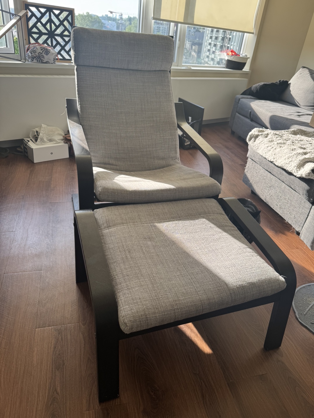 IKEA STRANDMON Wing Chair with Ottoman