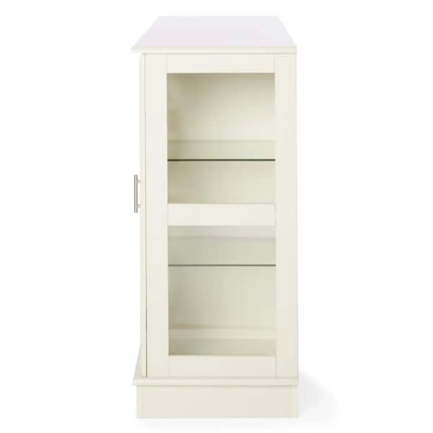 Antique White Buffett Server Sideboard Liquor Wine Cabinet image indicator(7)