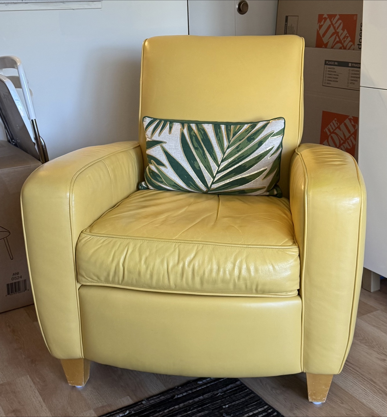 Yellow Leather Armchair