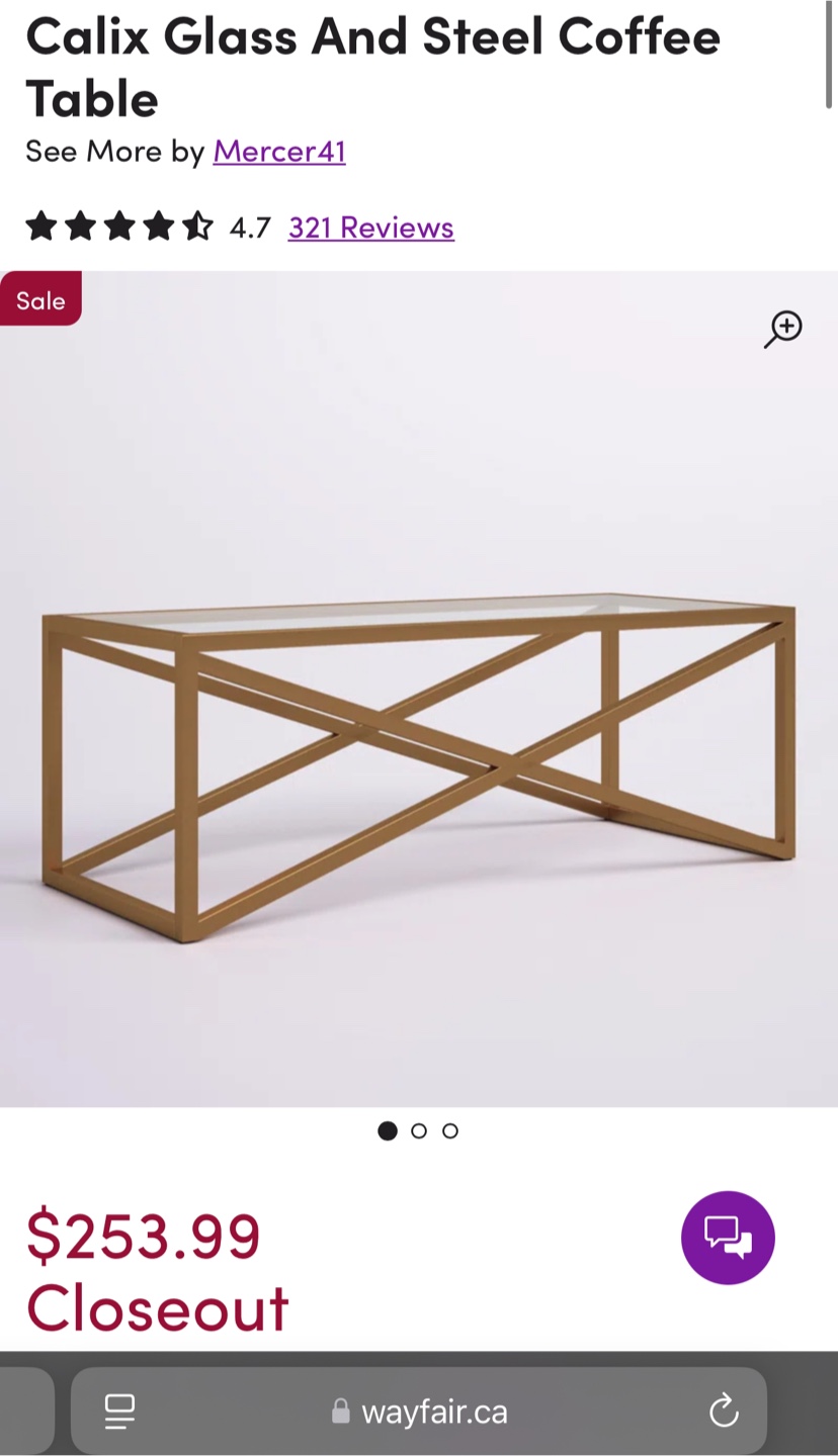 Gold and Marble Coffee Table - Wayfair - photo 3