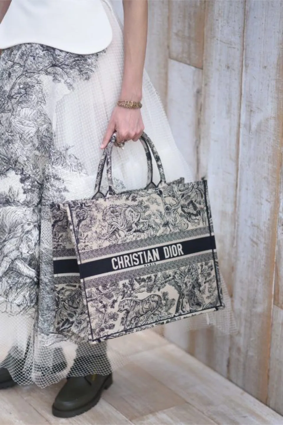 Christian Dior Book Tote Bag - Safari Print thumbnail