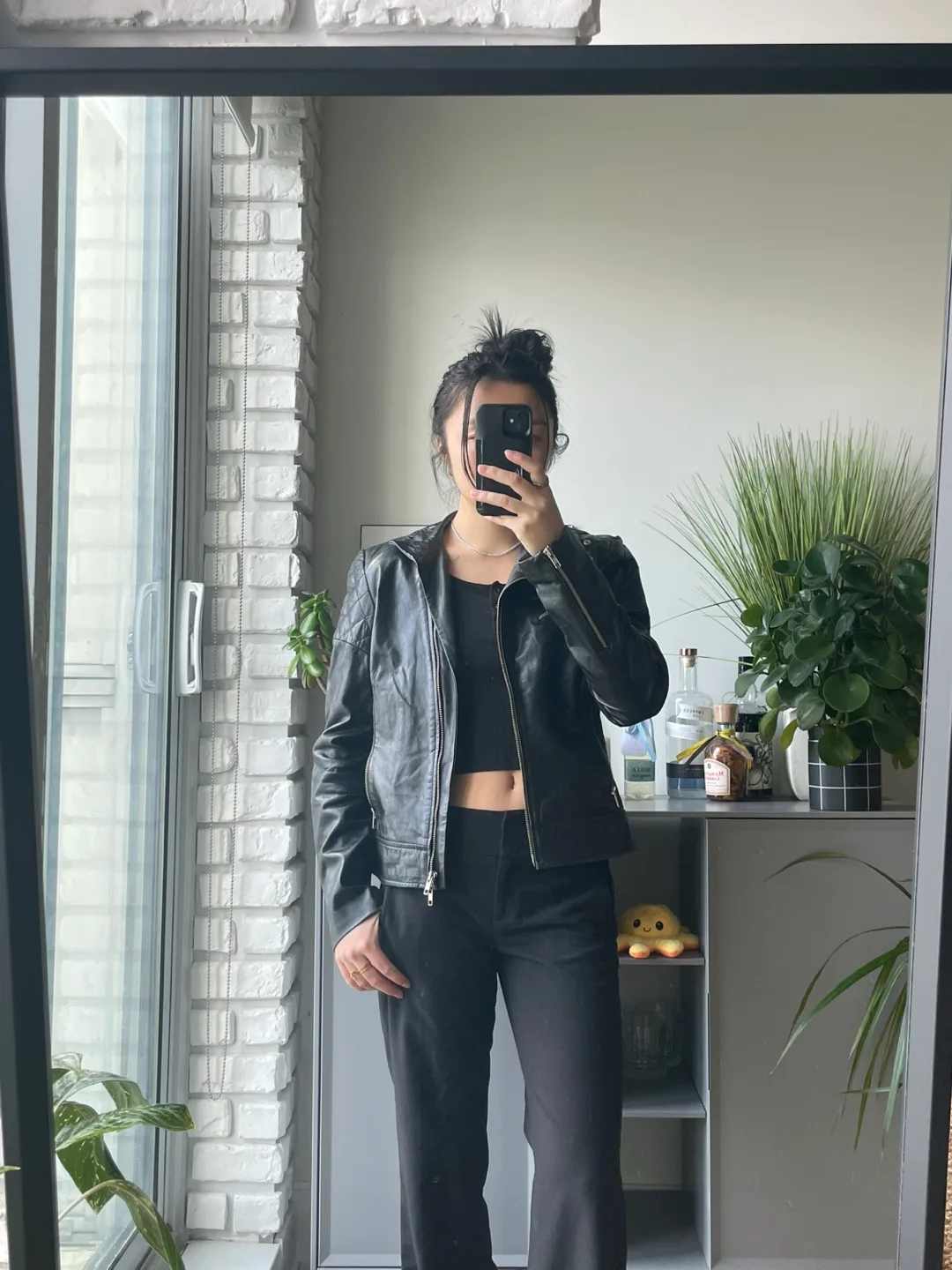 Danier Black Leather Jacket thumbnail