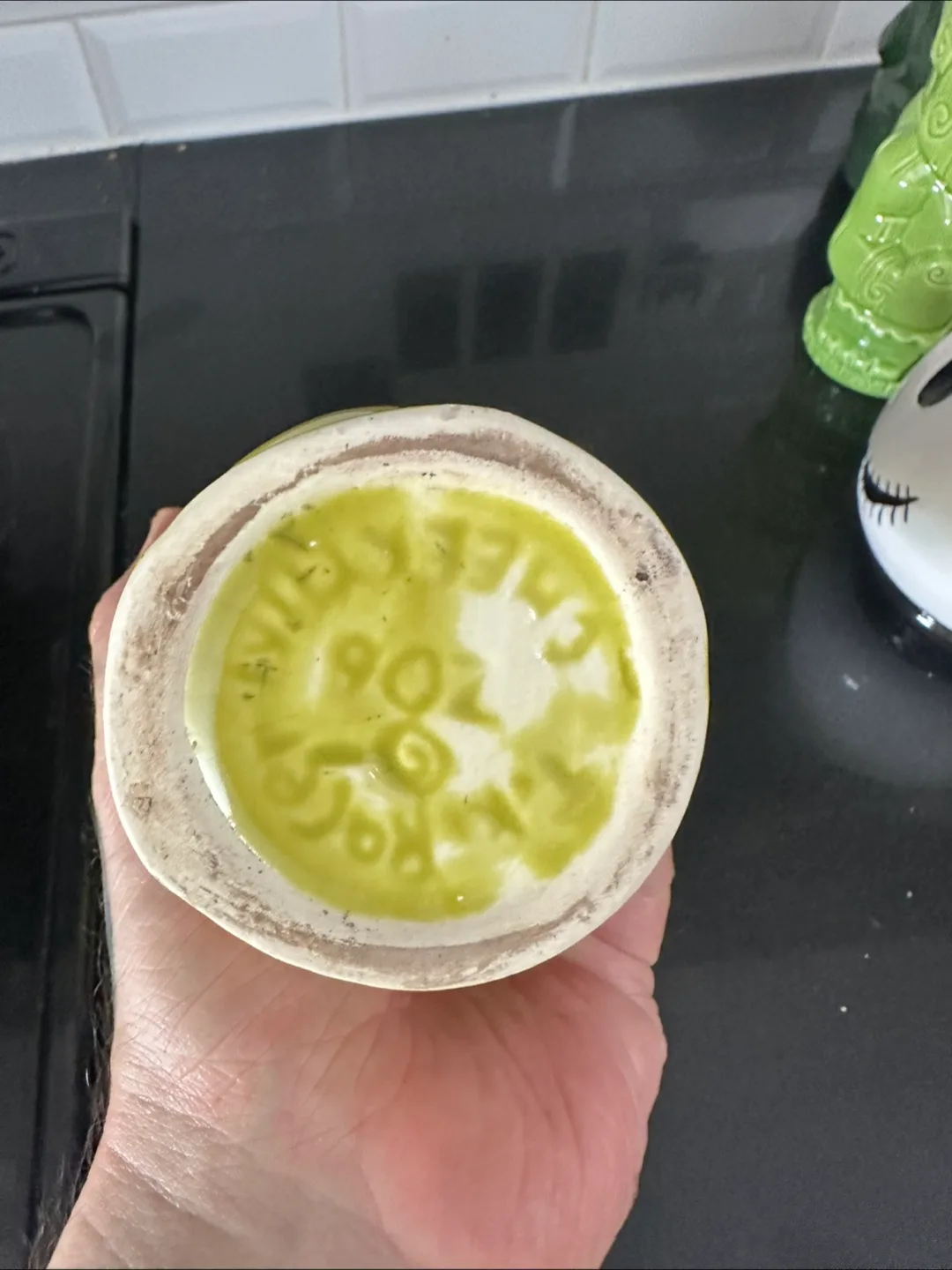 Vintage Yellow Tiki Mug - zombie image indicator(2)