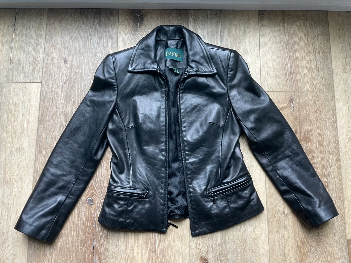 Danier Black Leather Jacket image indicator(2)