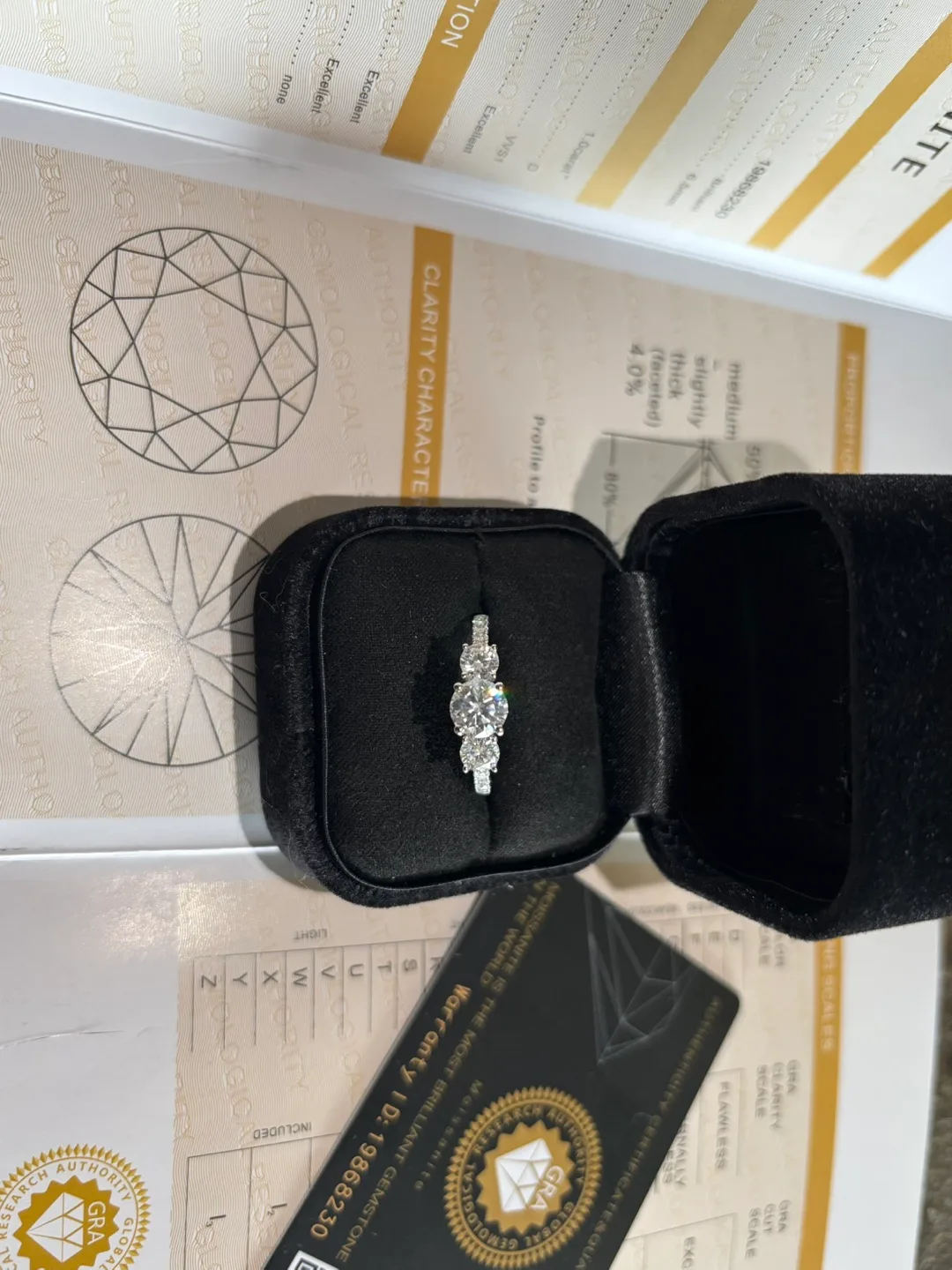 1 Carat Moissanite Ring thumbnail