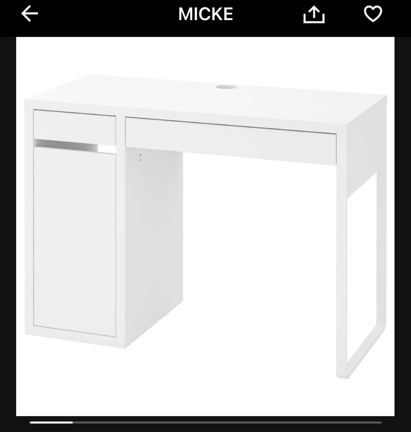 NEED GONE ASAP - IKEA MICKE White Desk thumbnail