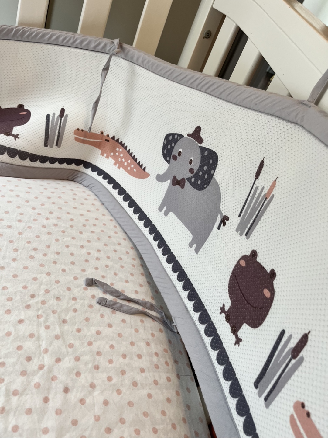 BreathableBaby Crib Bumper, Animals Print, 4 Sides - photo 2
