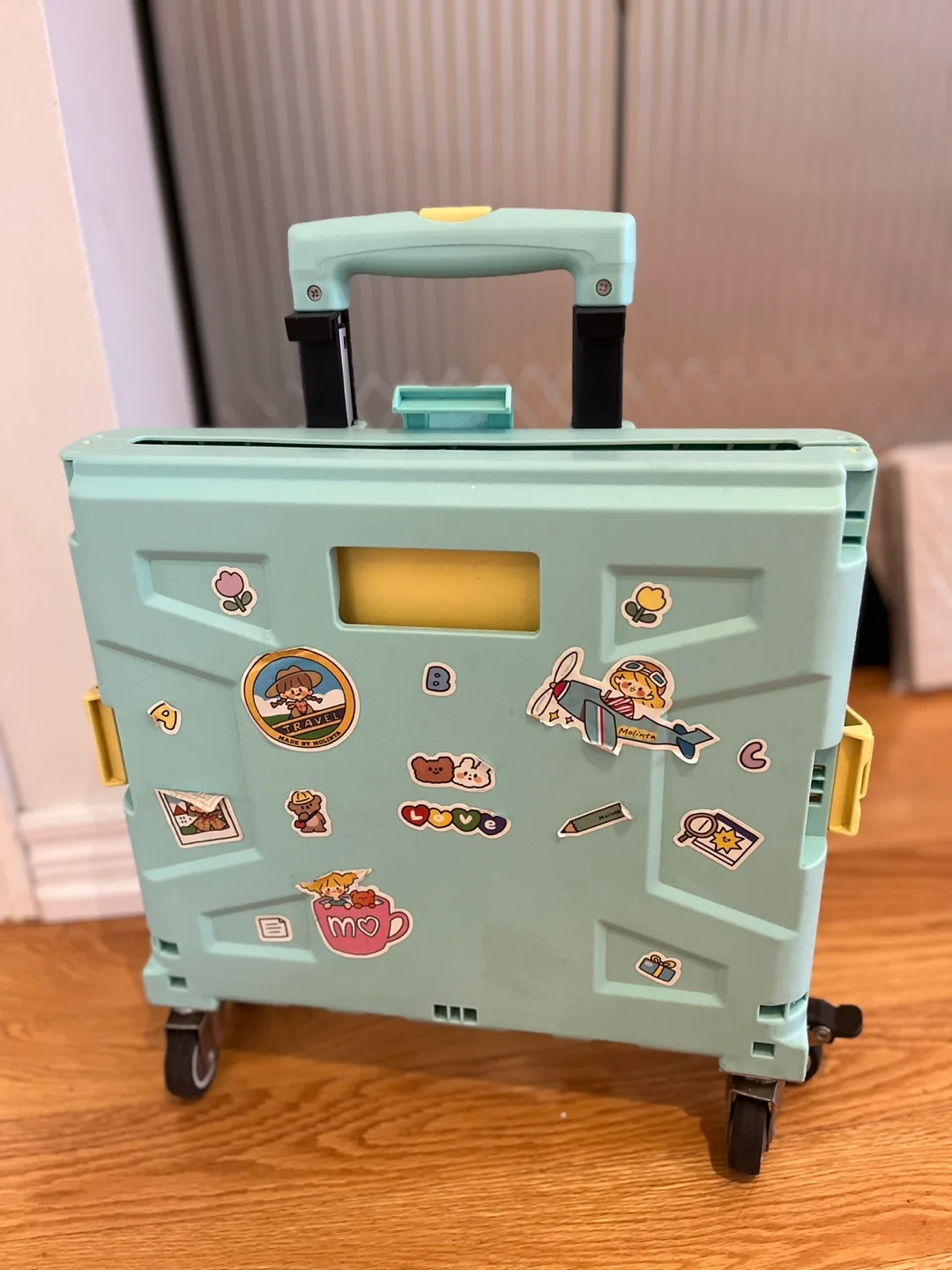 90% new✨🌈Portable Collapsible Shopping Cart with Wheels image indicator(5)