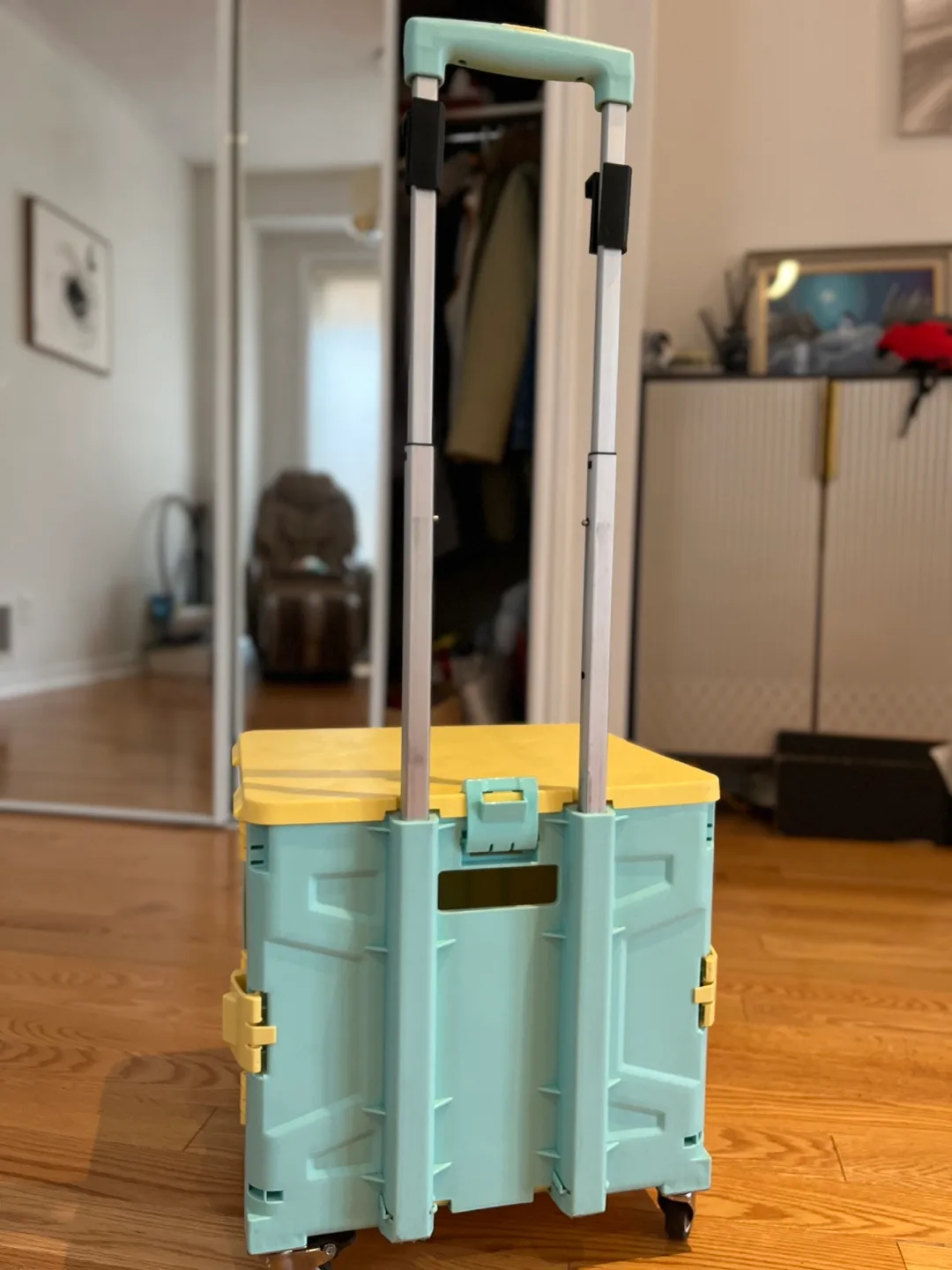 90% new✨🌈Portable Collapsible Shopping Cart with Wheels image indicator(10)