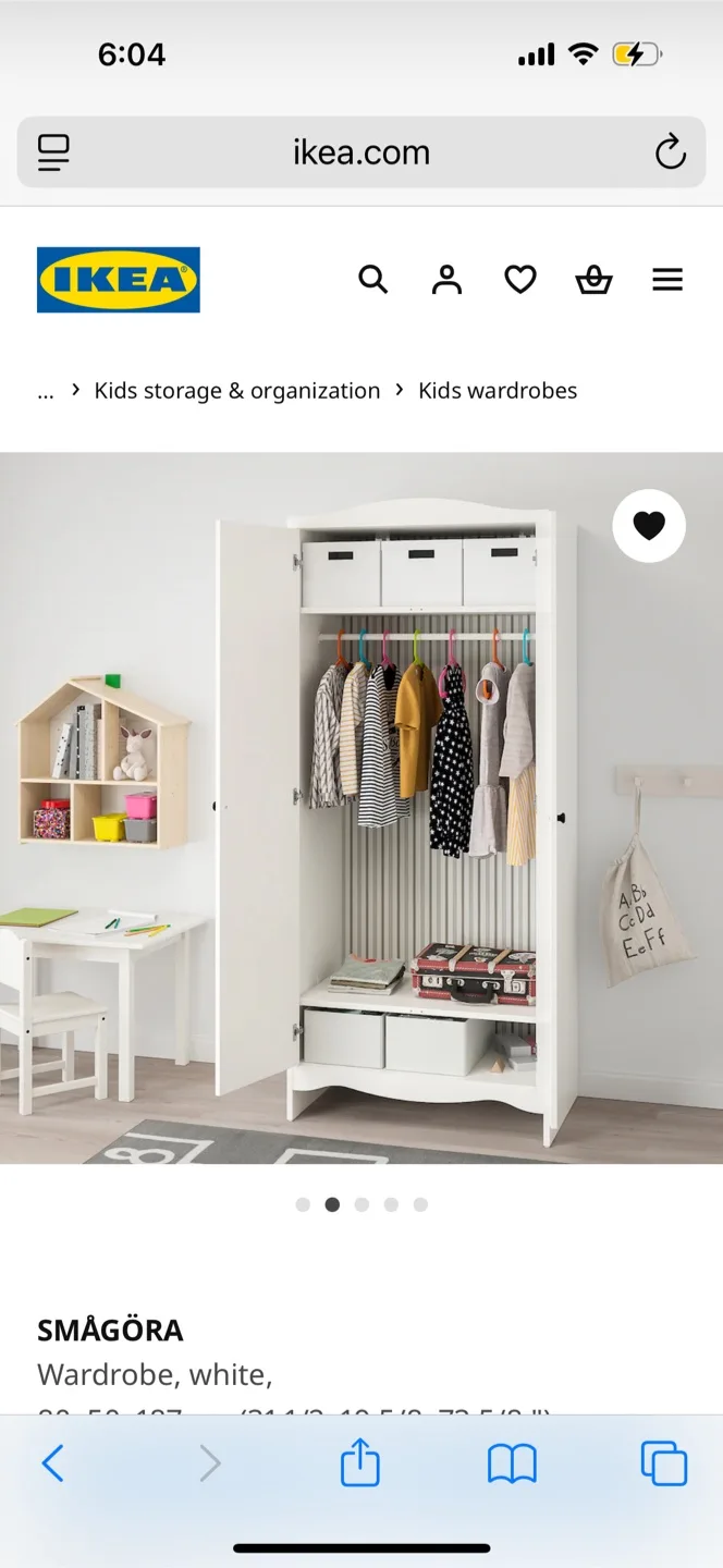 IKEA SMÅGÖRA White Wardrobe image indicator(4)