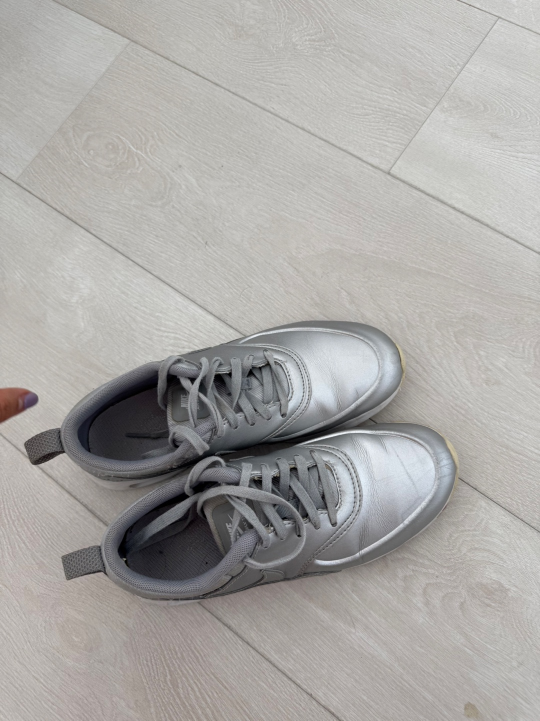 Nike Air Max Thea Premium Silver Sneakers - photo 3