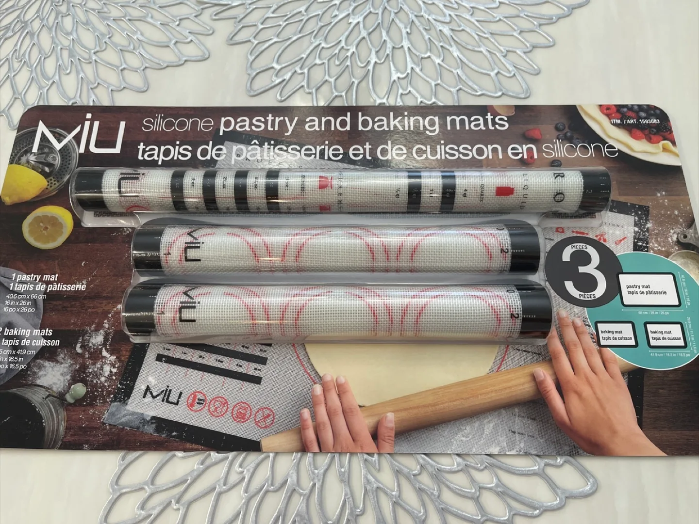 MIU Silicone Pastry and Baking Mats - Set of 3 thumbnail