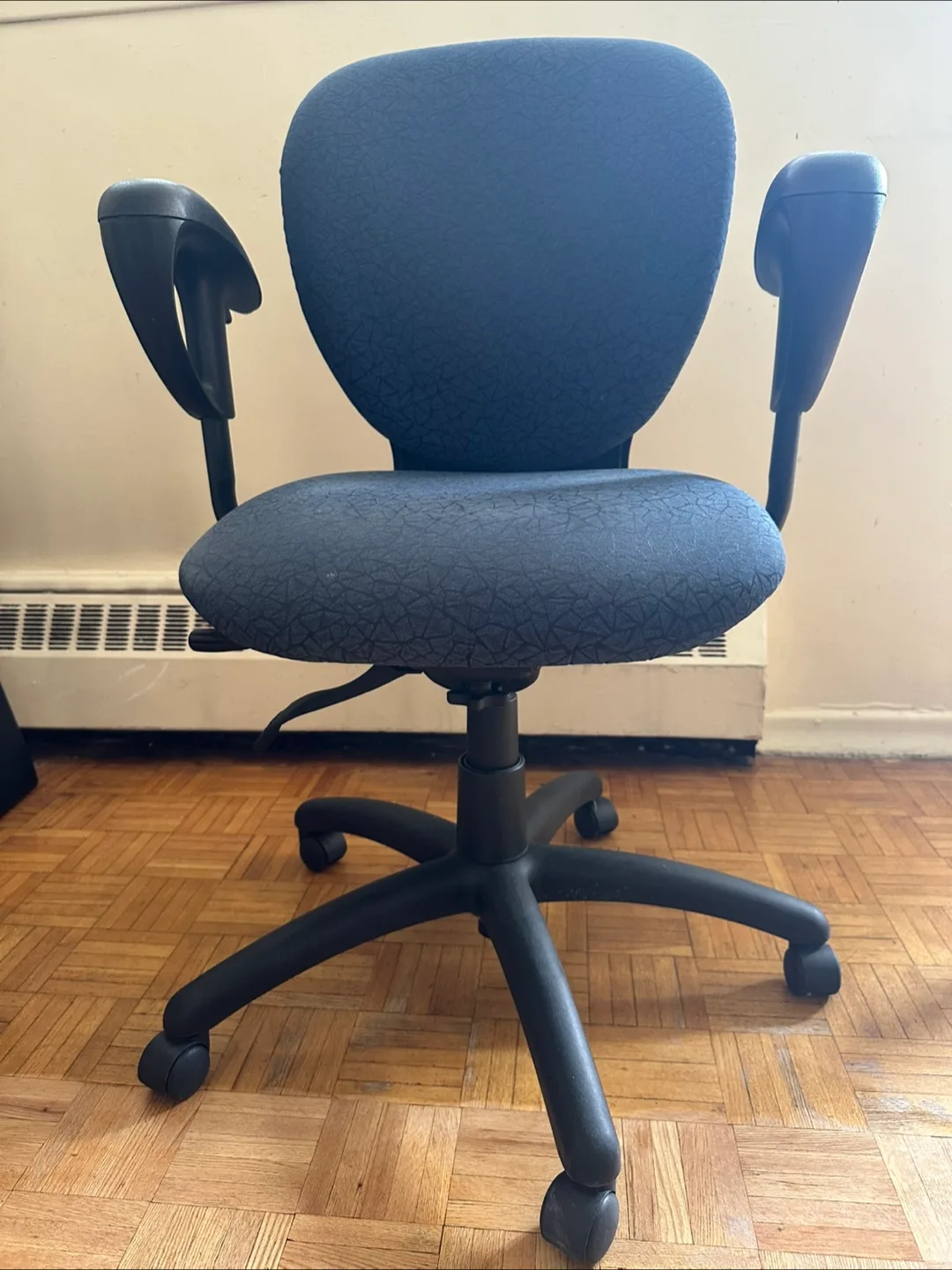 Office Chair - Blue Fabric - Adjustable Height thumbnail