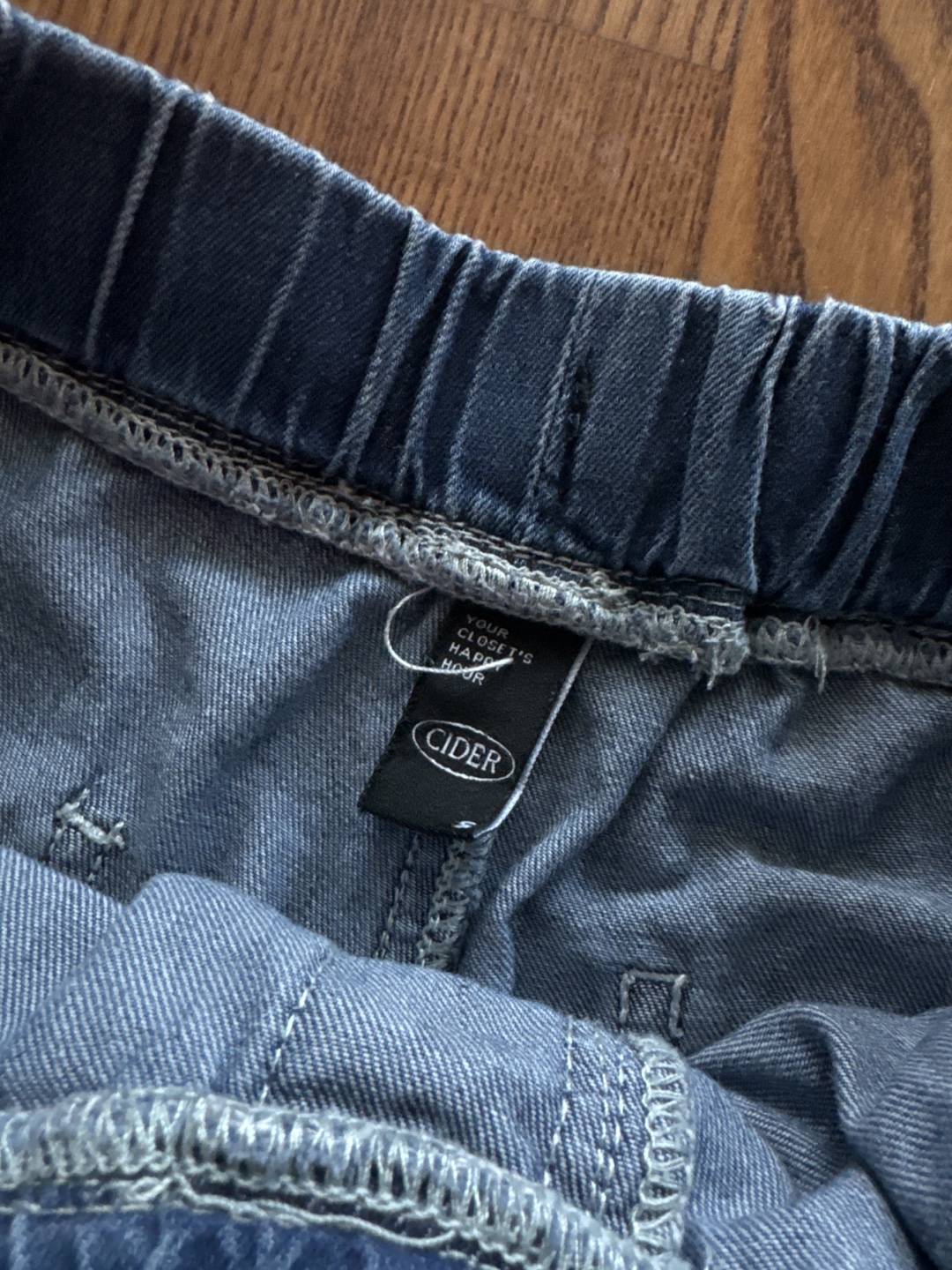 Cider Blue Denim Cargo Pants with Drawstrings - photo 2