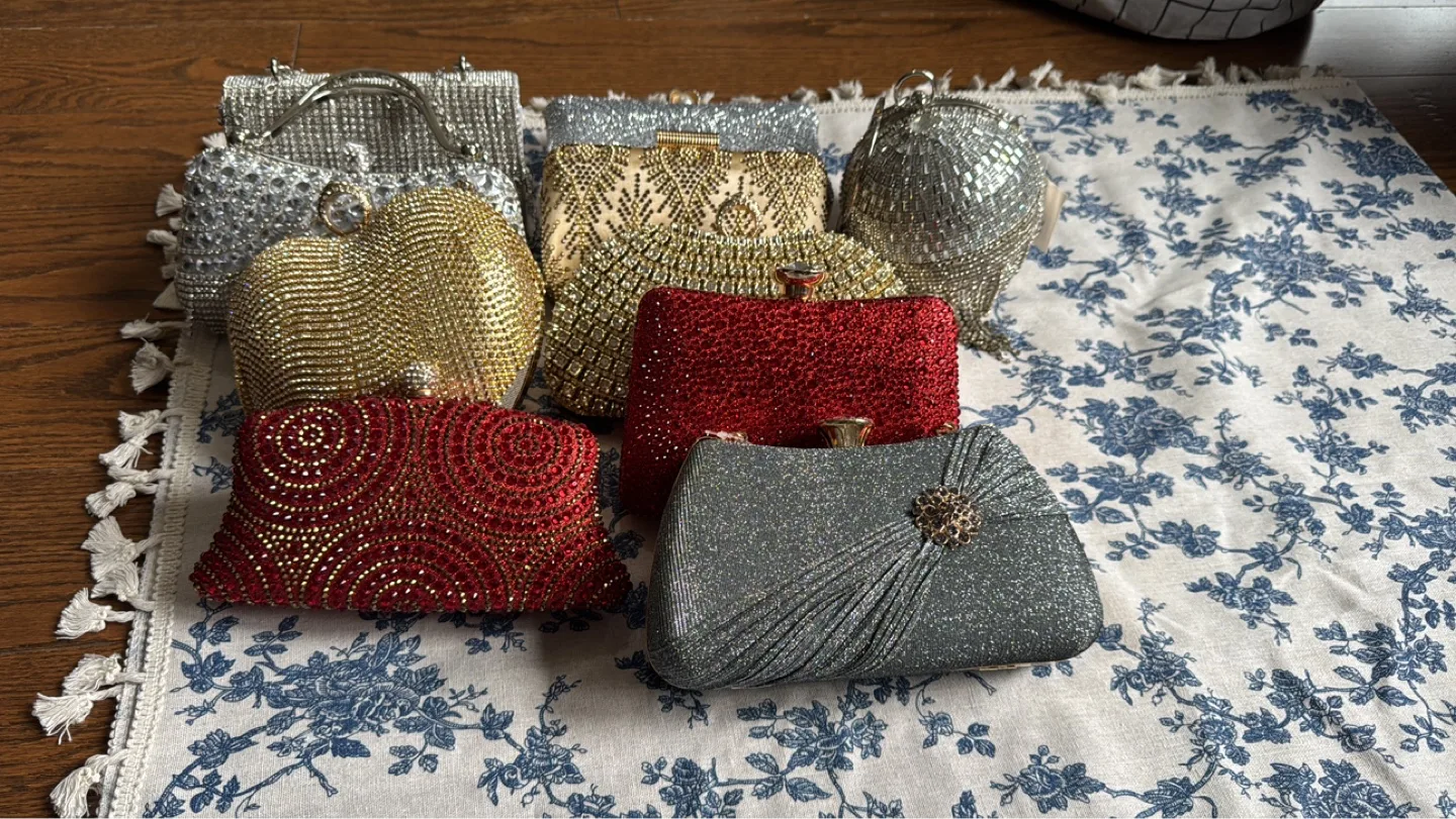 ALL sparkly jeweled evening clutches image indicator(2)