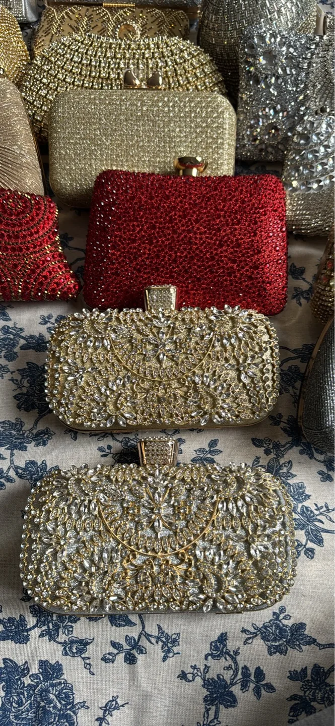 ALL sparkly jeweled evening clutches image indicator(4)