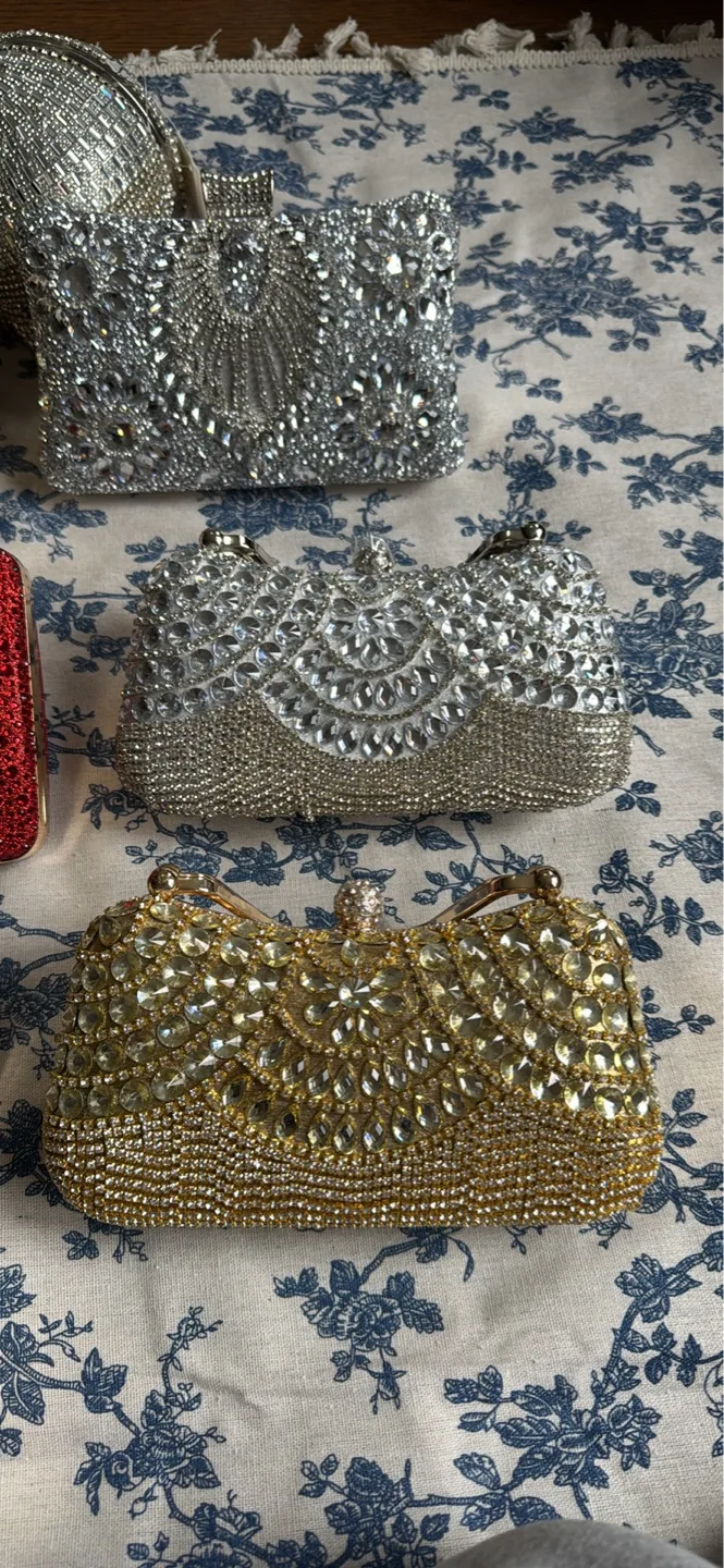 ALL sparkly jeweled evening clutches image indicator(3)