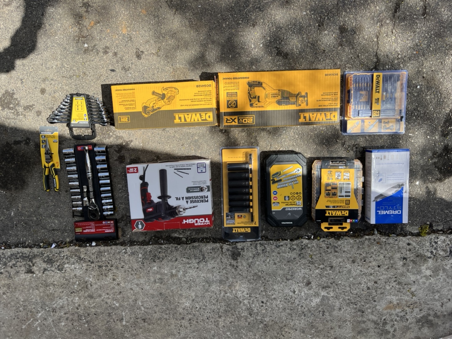 Bulk Lot of New Dewalt and Husky Tools