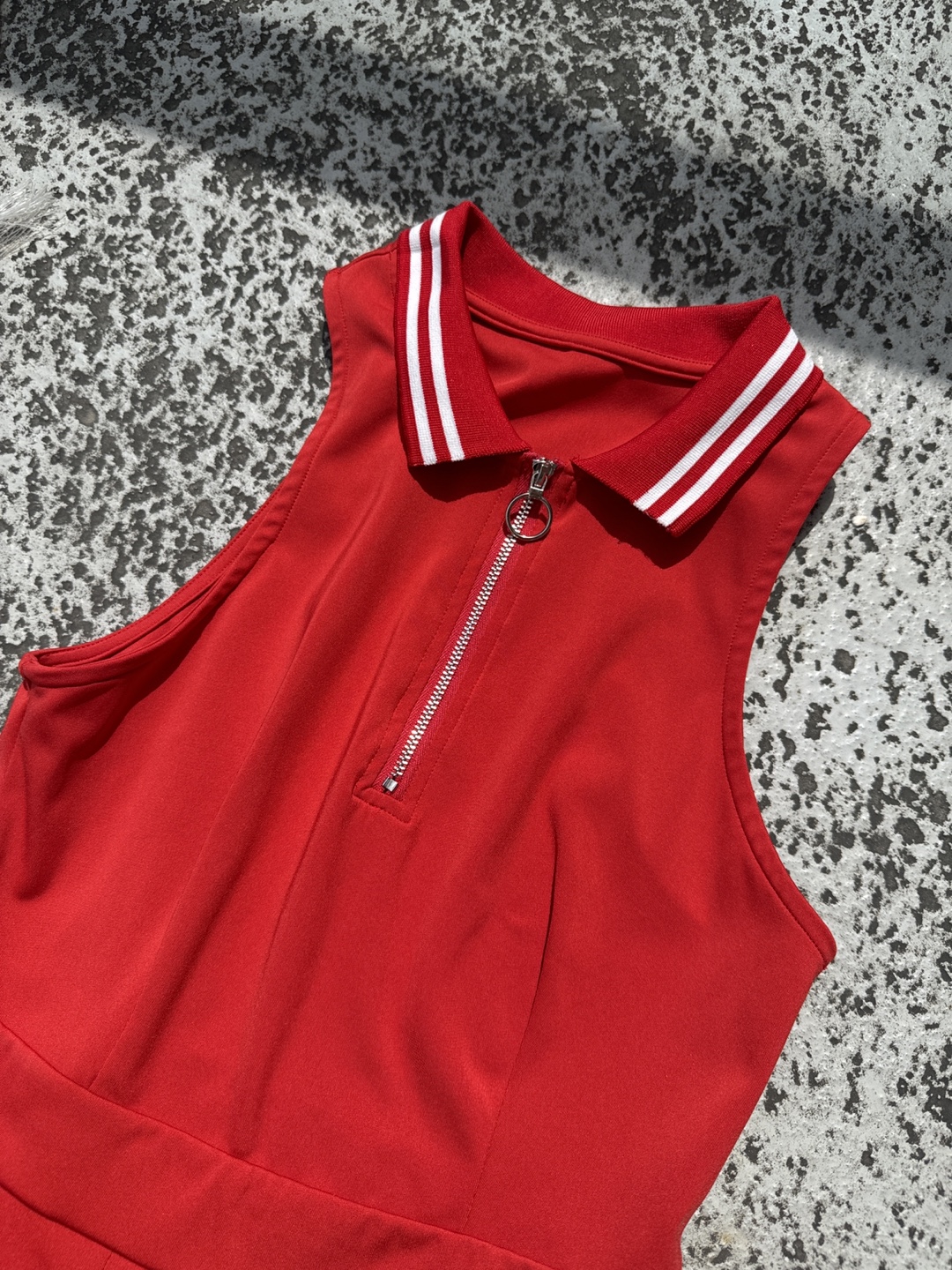 Halara Red Sleeveless Collared Mini Dress - photo 2