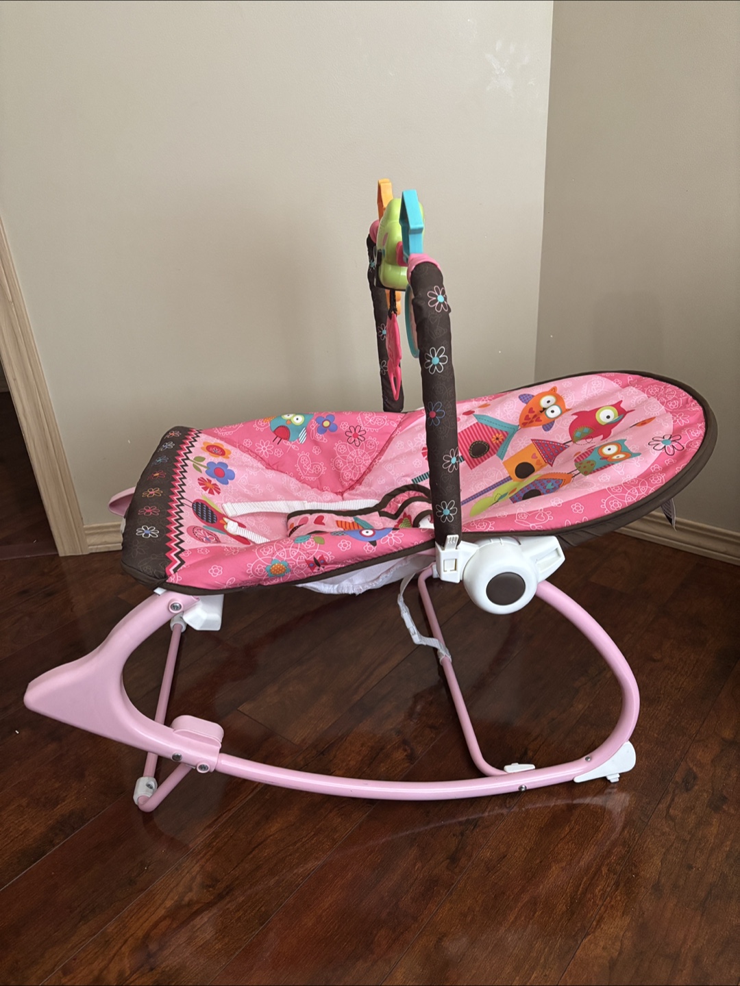 Infant to toddler Baby Rocker - Pink Owl Design - photo 3