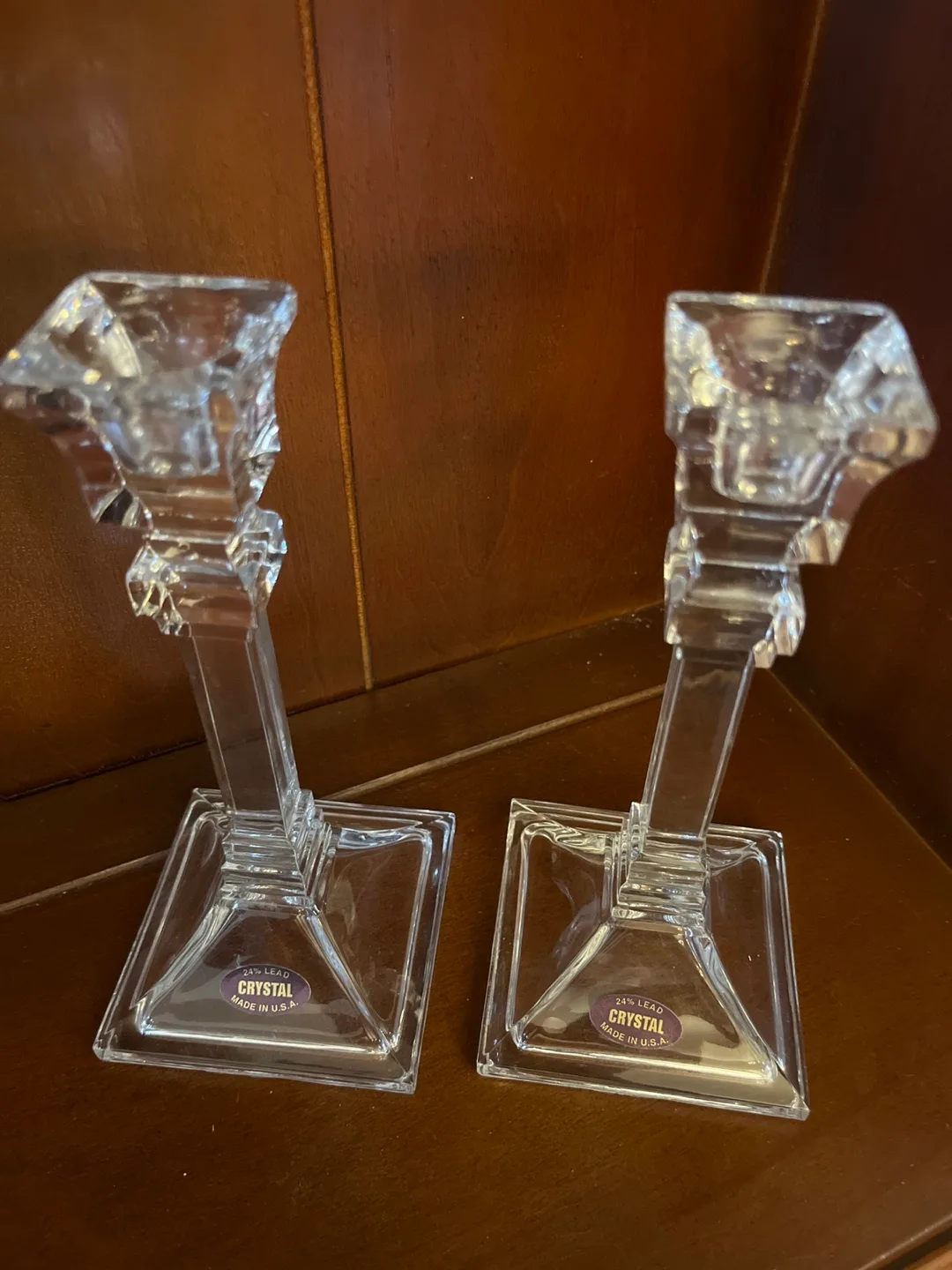 Pair of Crystal Candle Holders image indicator(2)