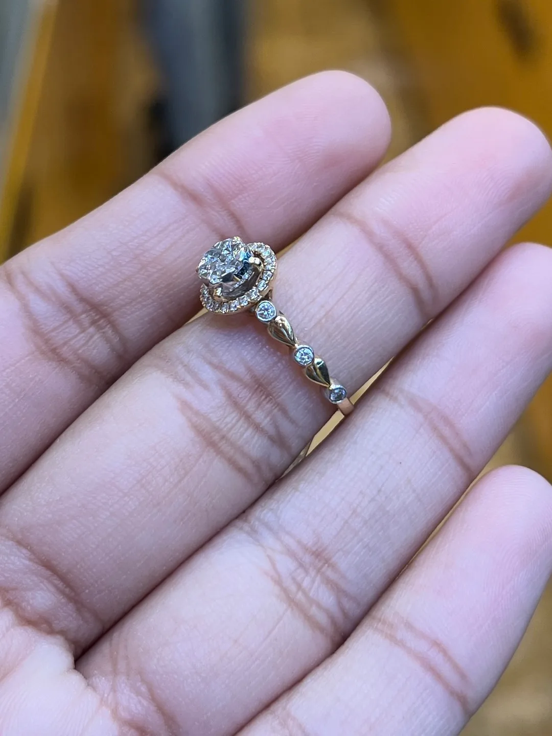 Diamond Halo Engagement Ring thumbnail