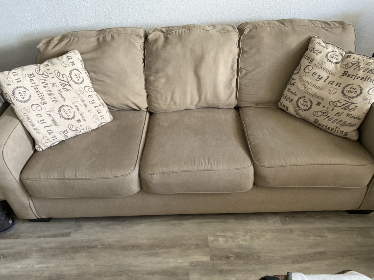 Beige Three-seater Sofa