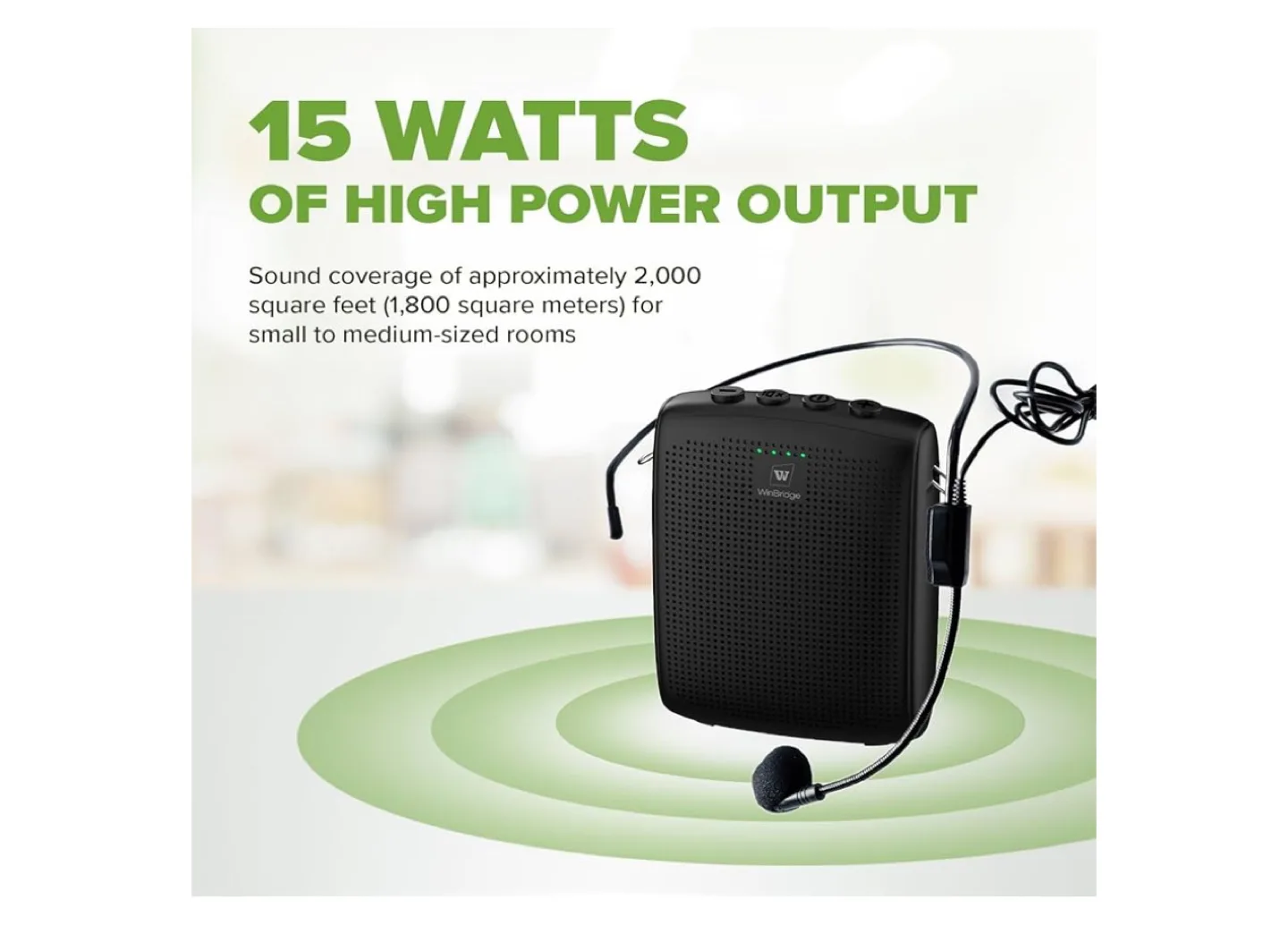 SANMIC 15W Portable Voice Amplifier with Headset Microphone image indicator(4)