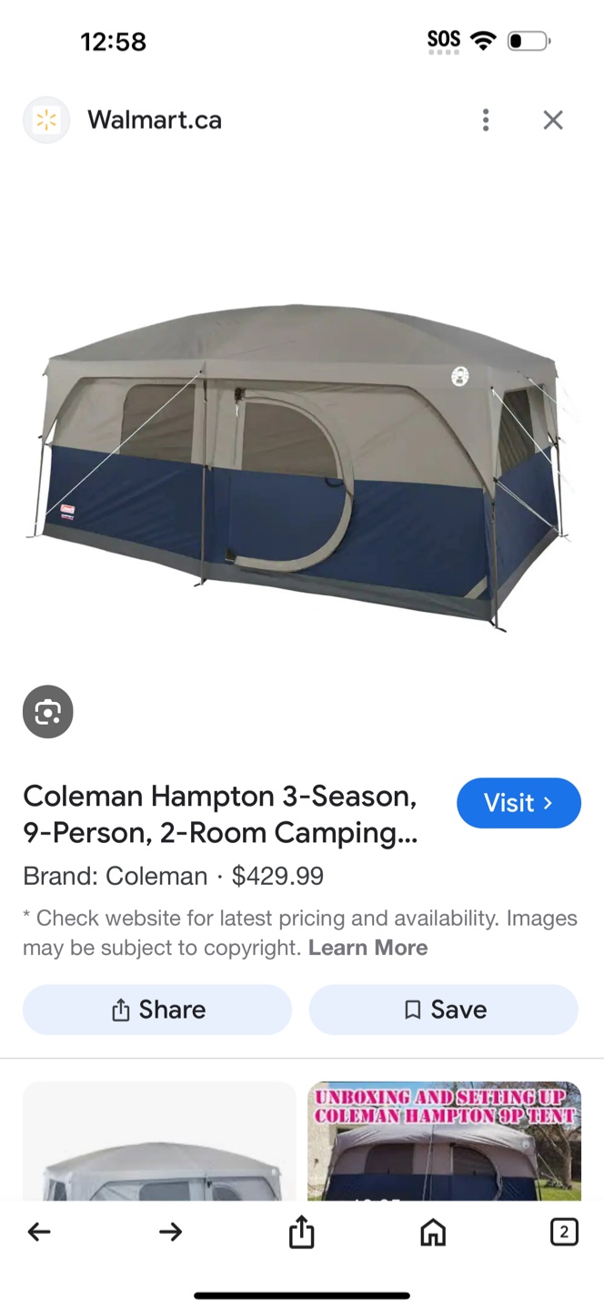 Coleman Hampton 9-Person 3-Season Cabin Tent - photo 2