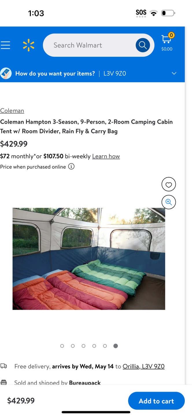 Coleman Hampton 9-Person 3-Season Cabin Tent