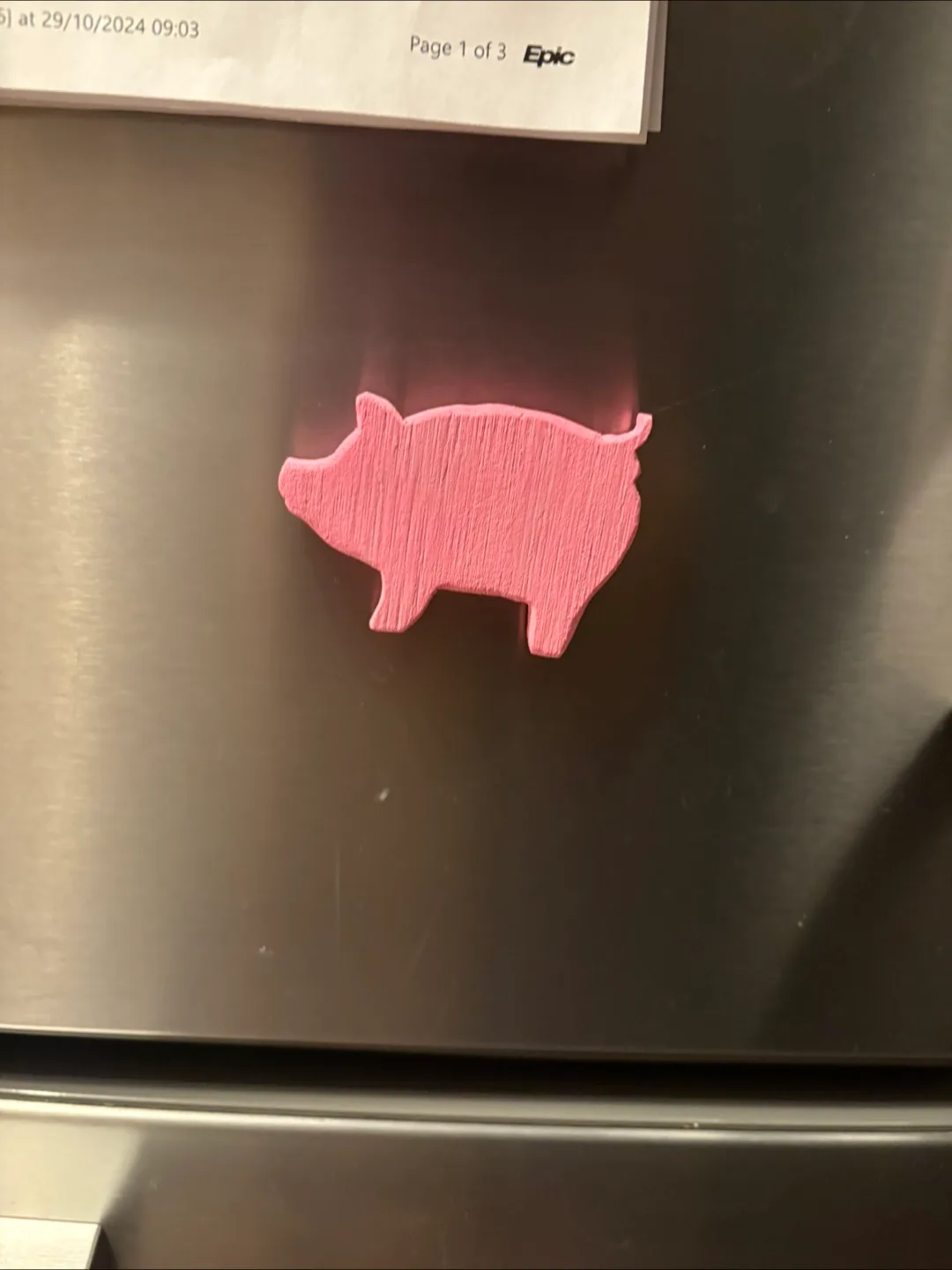 Adorable Pink Pig Fridge Magnet