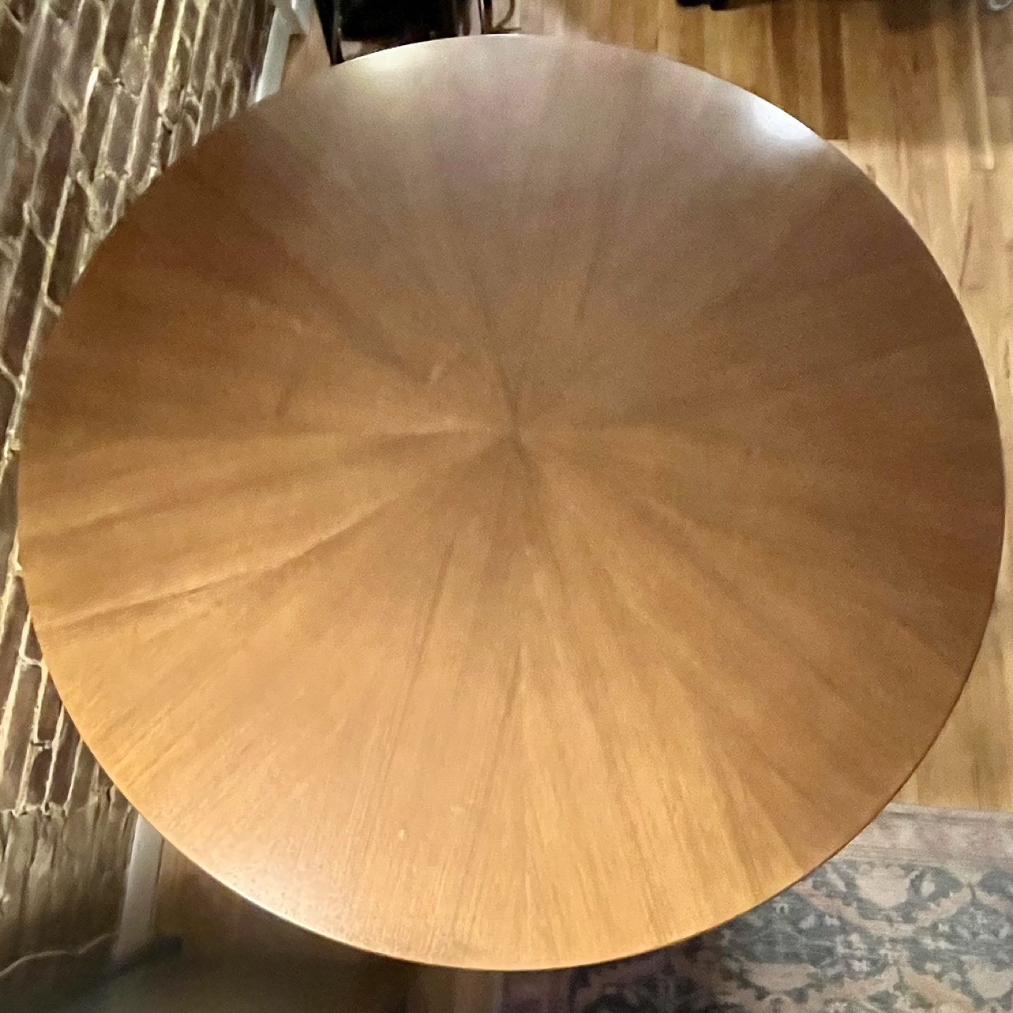 Round wood dining table mid-century modern style - photo 4