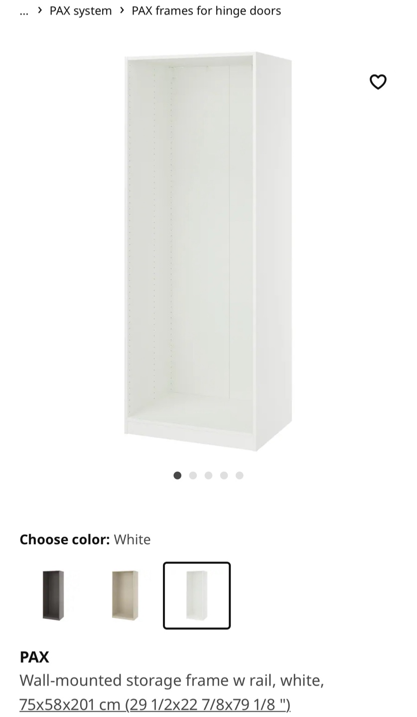 IKEA PAX Wardrobe - White - photo 3