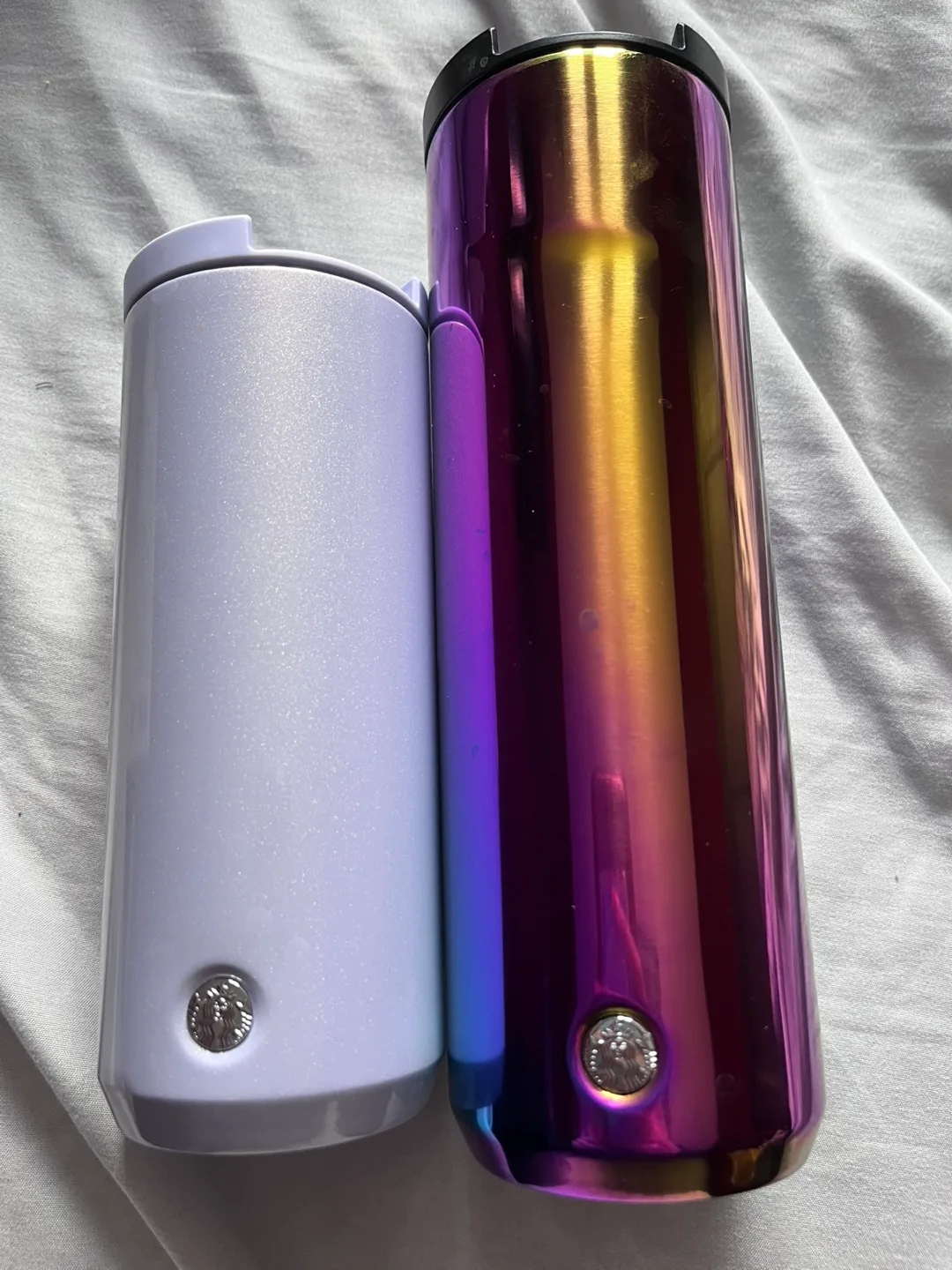 Starbucks iridescent and pastel purple tumblers thumbnail