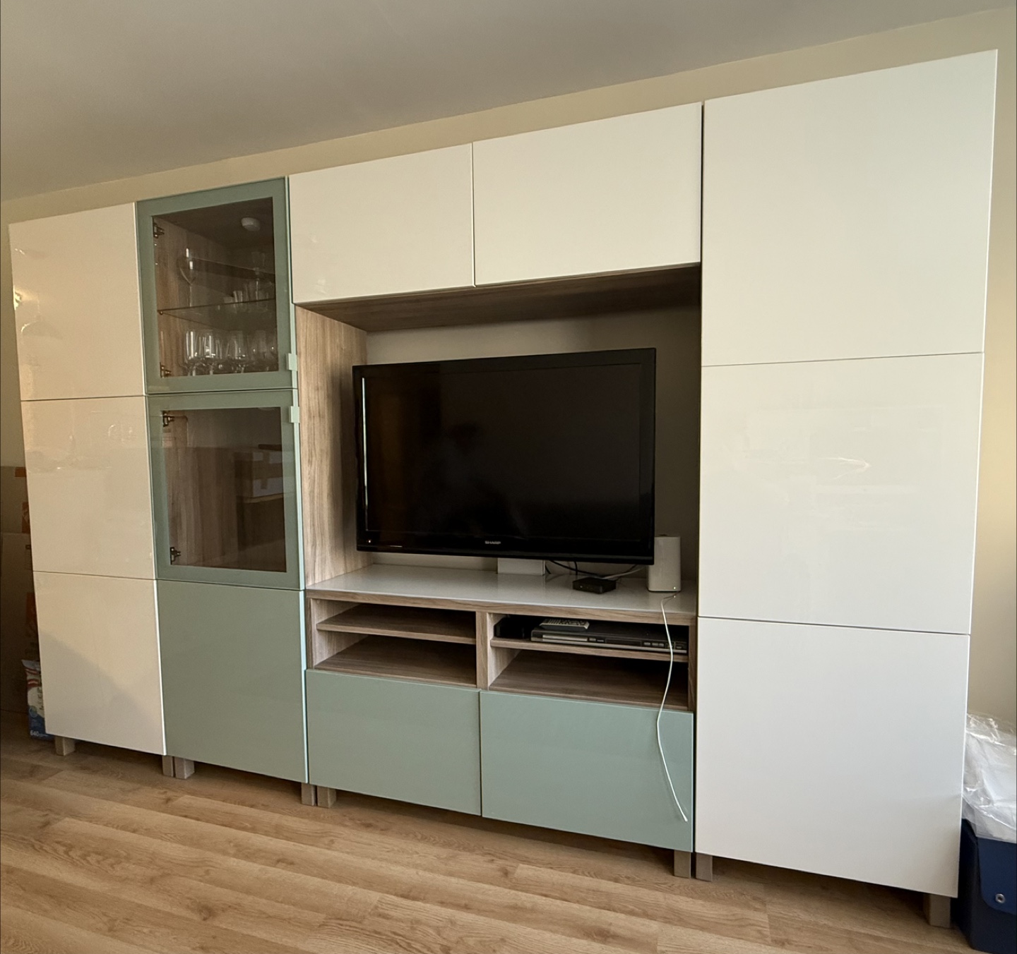 IKEA BESTÅ TV unit with glass doors