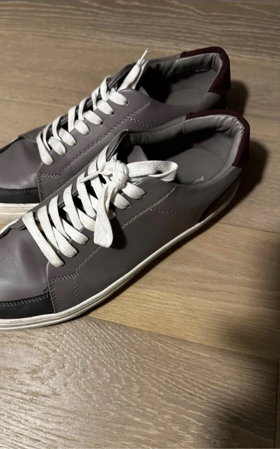 Gray Suede and Leather Sneakers image indicator(3)