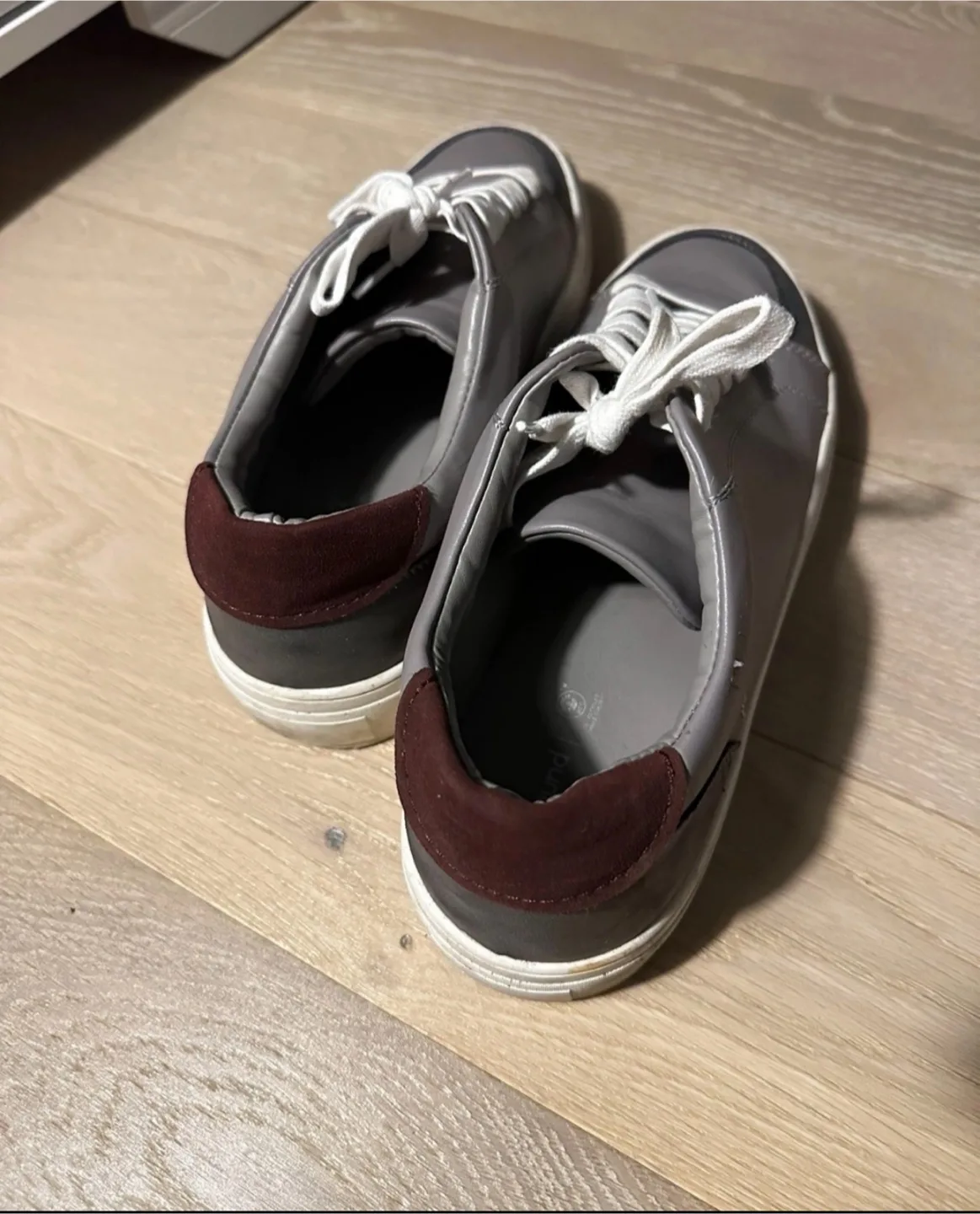 Gray Suede and Leather Sneakers image indicator(2)