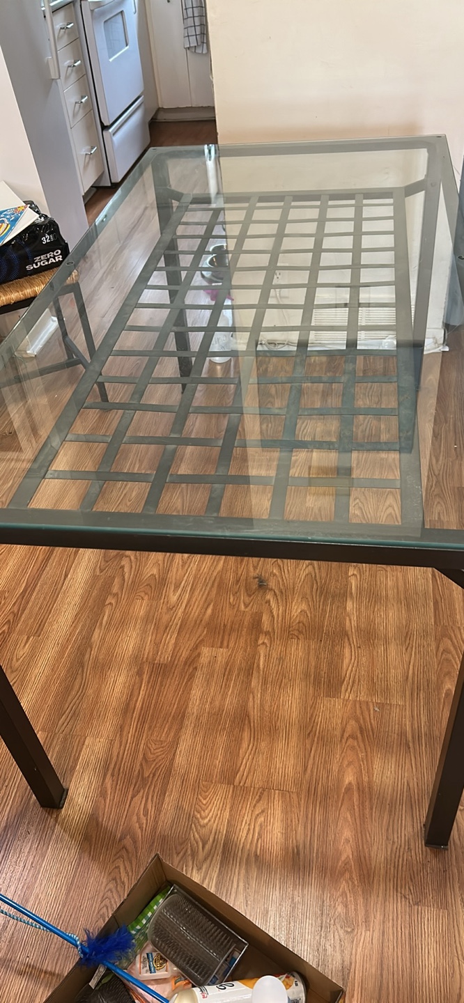 Glass Top Dining Table with 4 Chairs - photo 3