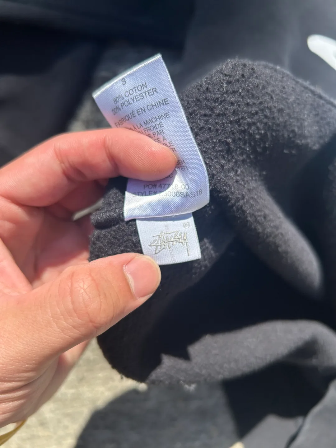 Stüssy Black Crewneck Sweatshirt Size Small image indicator(8)