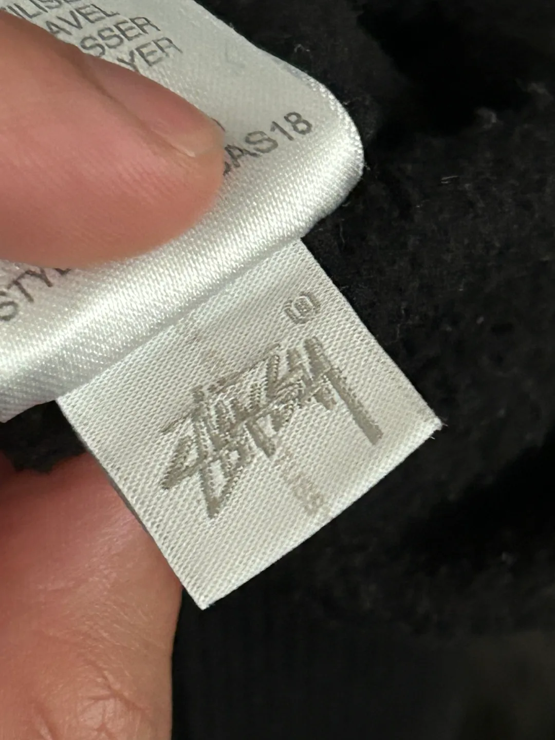 Stüssy Black Crewneck Sweatshirt Size Small image indicator(9)