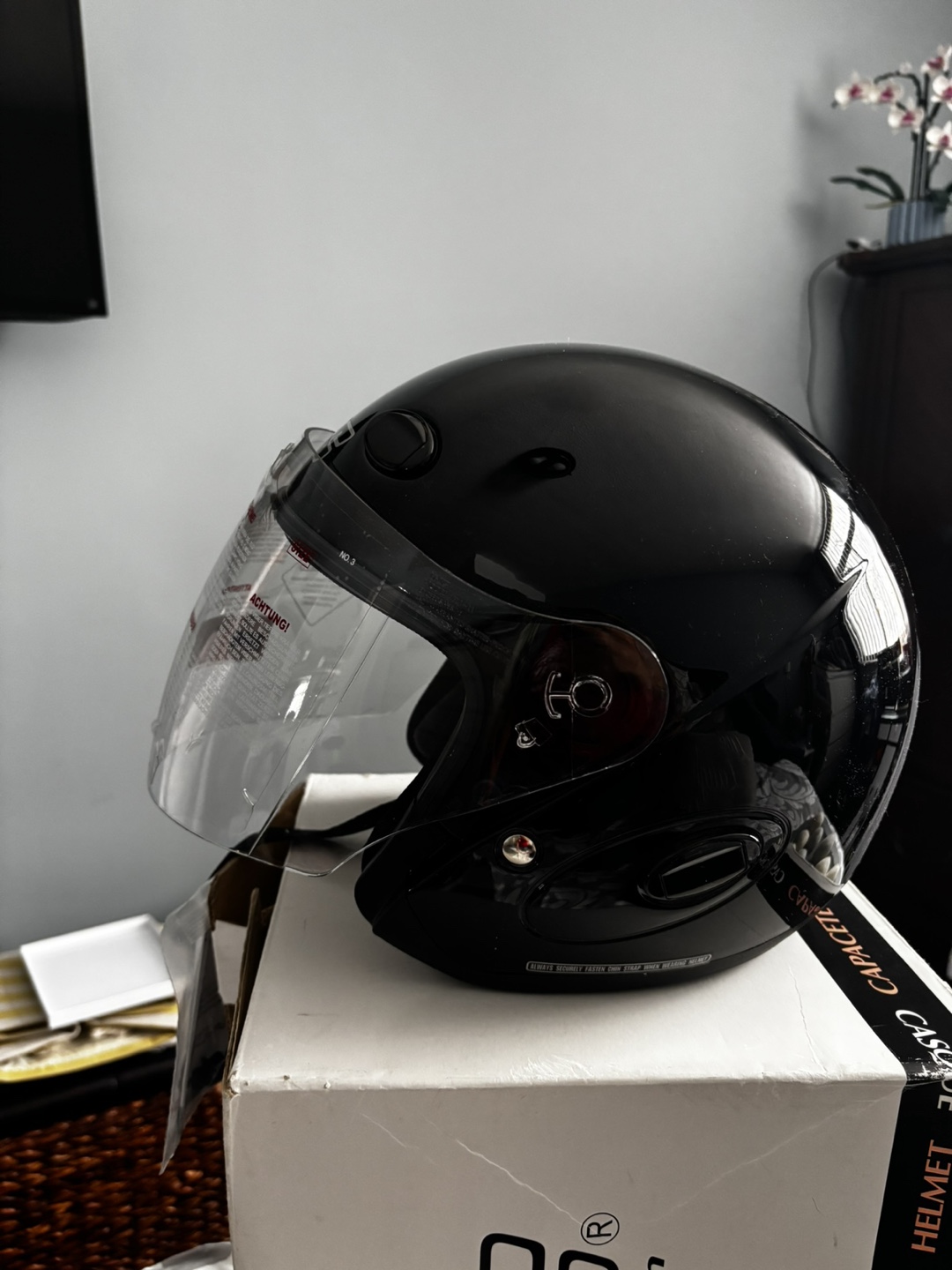 HJC CL-33 Black Motorcycle Helmet Size Small