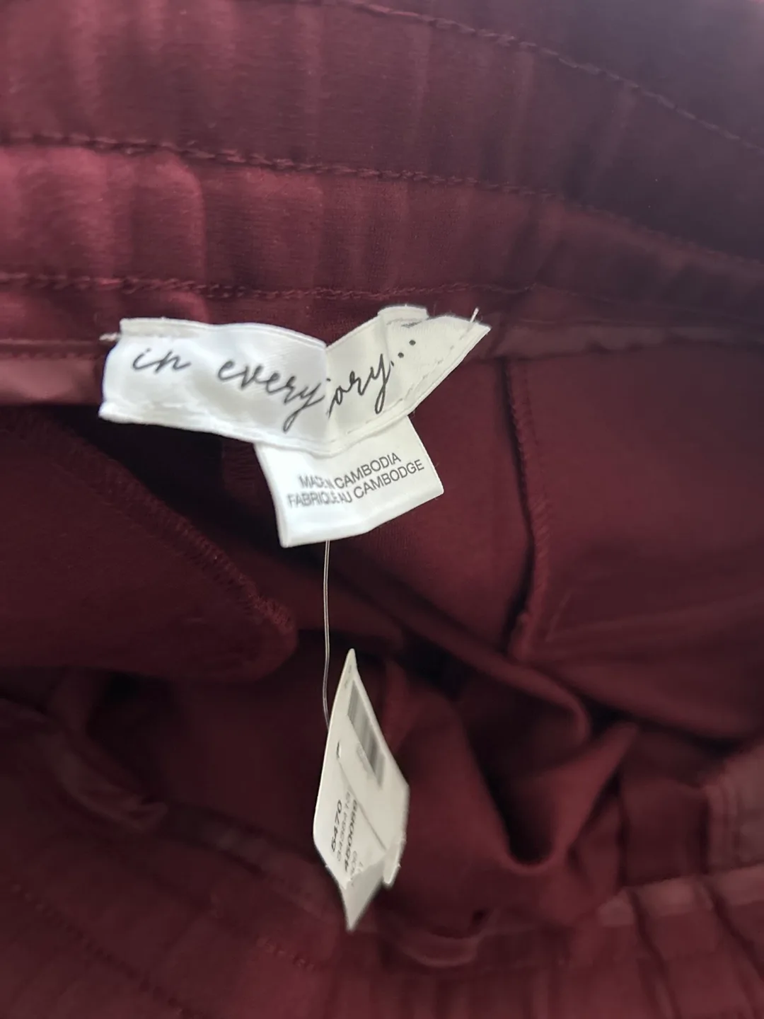 Women’s Burgundy Pull-On Pants image indicator(2)
