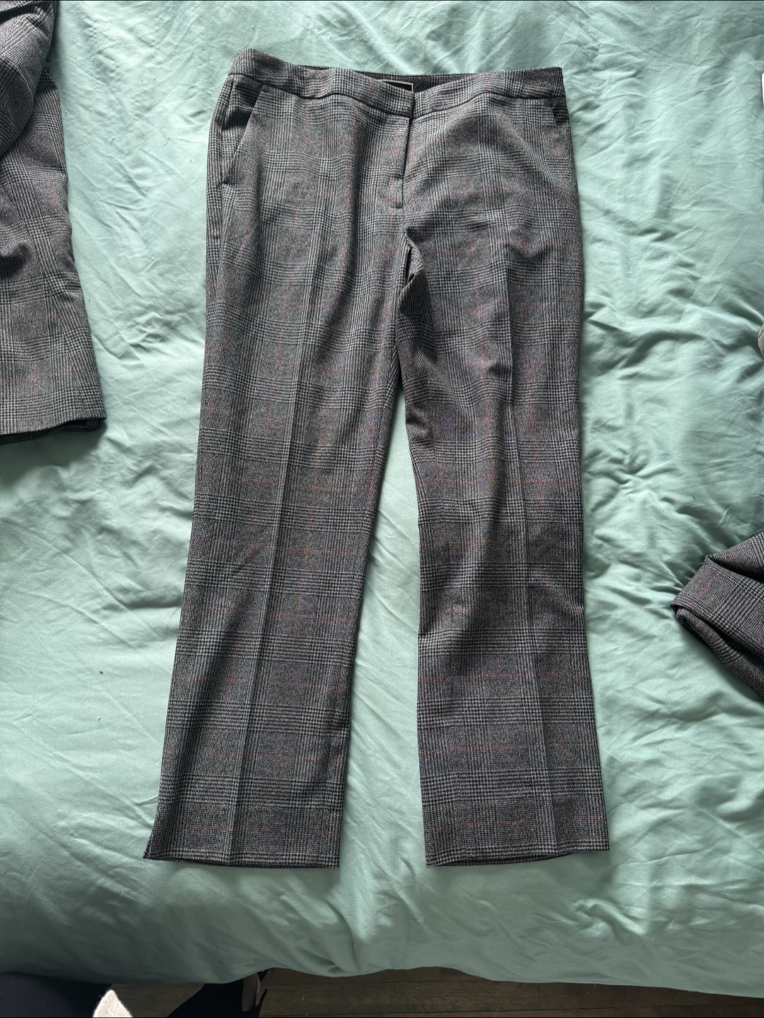 Melanie Lyne Grey Plaid Suit - Blazer, Pants & Skirt - photo 5