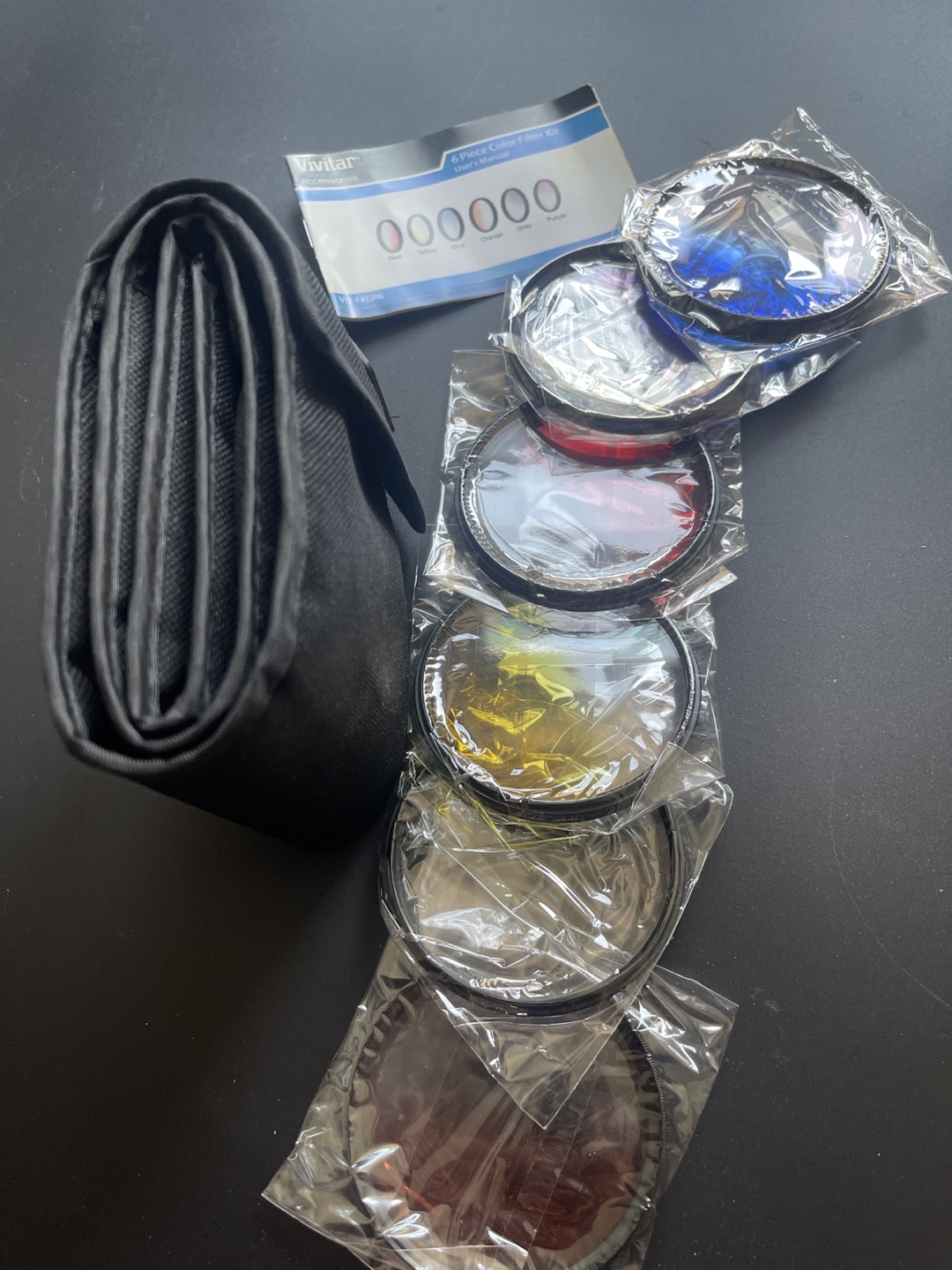 72mm Vivitar 6-Piece Multi-Coated Rotating Color Filter Set