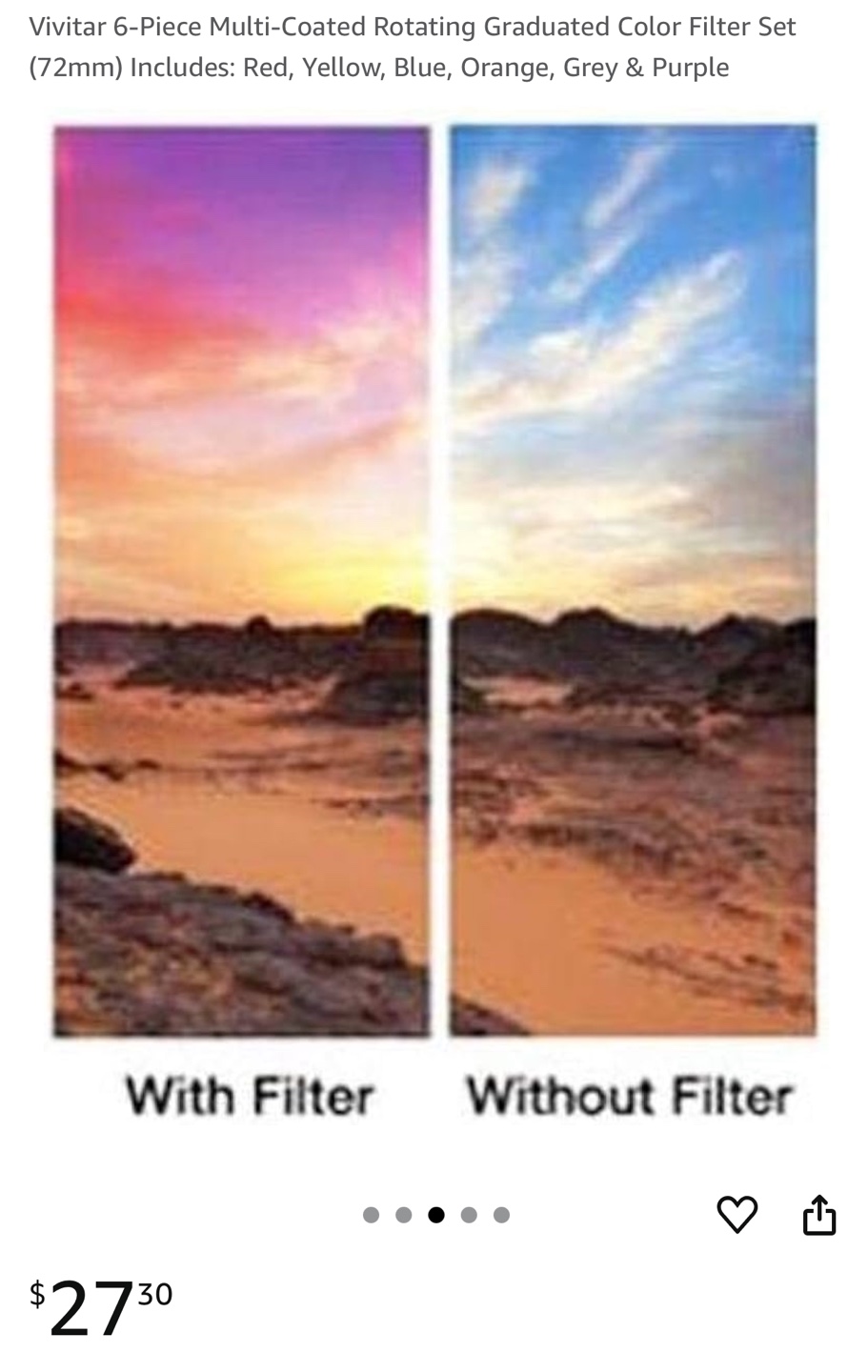 72mm Vivitar 6-Piece Multi-Coated Rotating Color Filter Set - photo 5